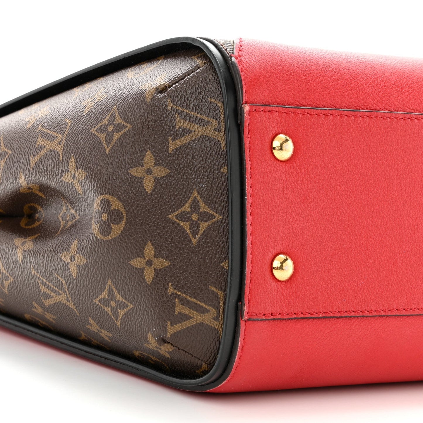 Louis Vuitton Monogram Kimono Tote Cherry Red Calfskin Leather
