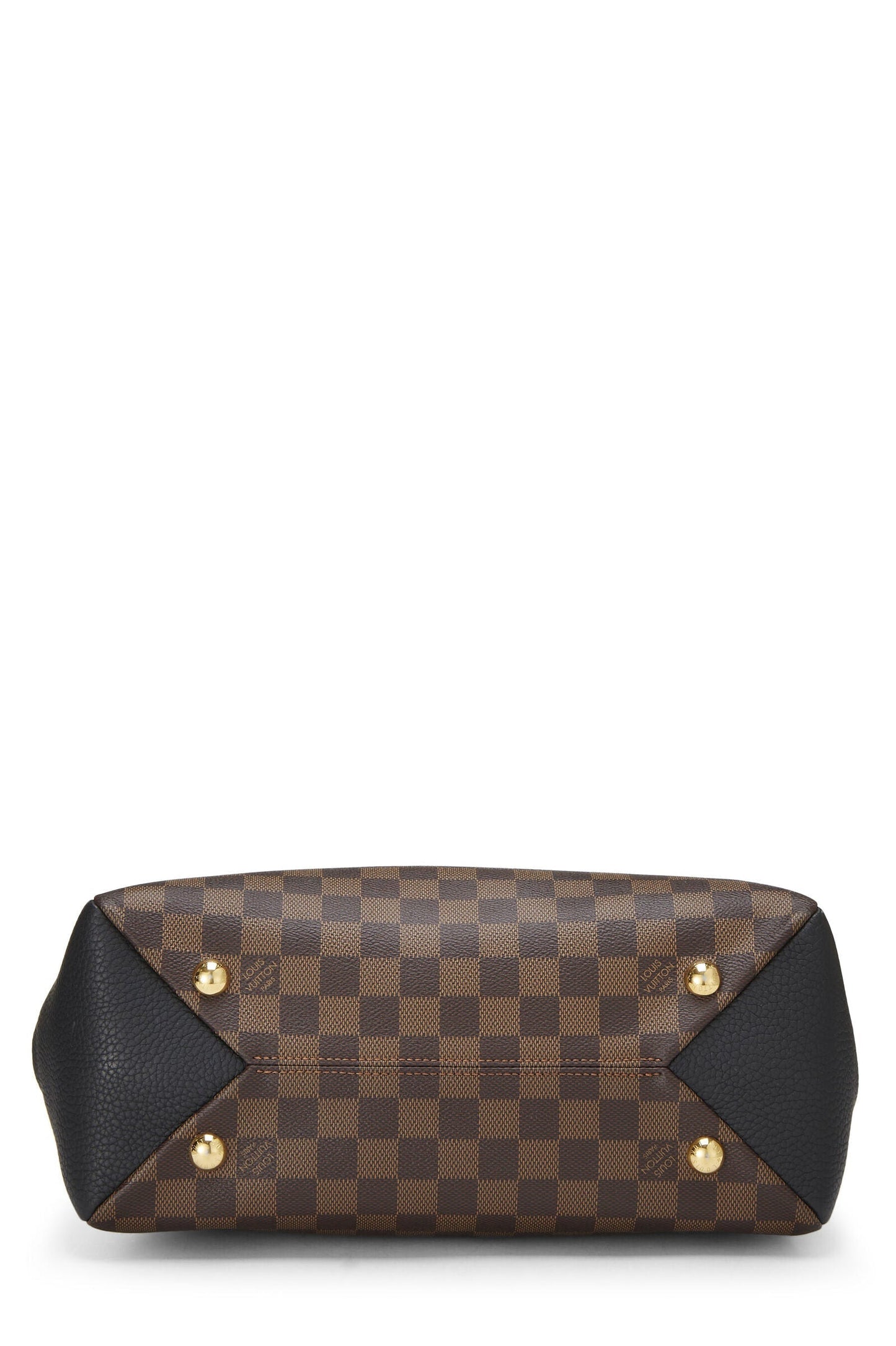 Louis Vuitton Brittany Damier Brown Black Leather Satchel Bag
