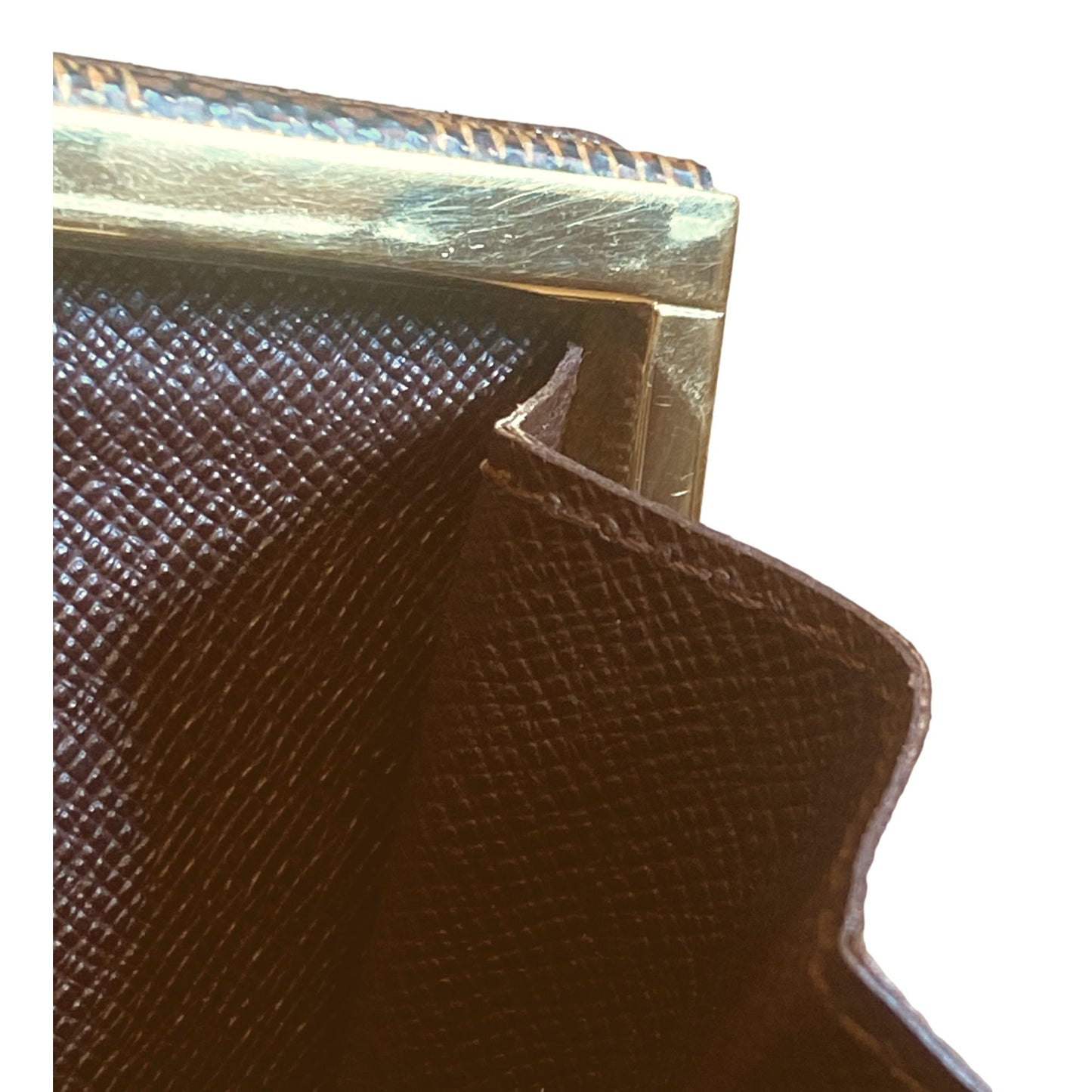 Louis Vuitton Damier Brown Canvas Medium Snap Bifold Wallet