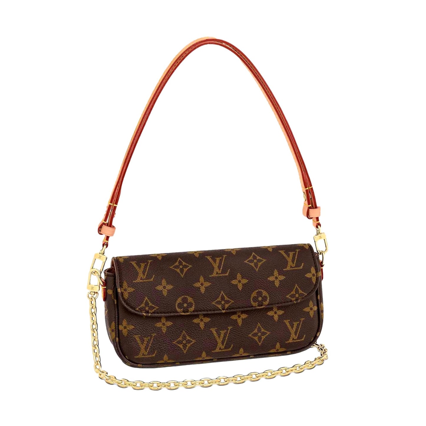 Louis Vuitton Ivy Brown Monogram Wallet on Chain Crossbody Bag