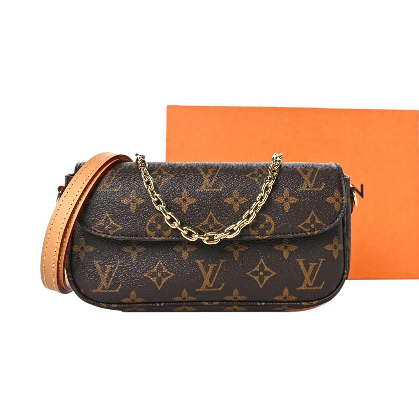 Louis Vuitton Ivy Brown Monogram Wallet on Chain Crossbody Bag