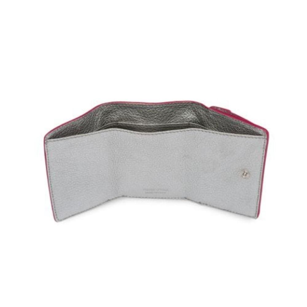 Miu Miu Silver Madras Forever Envelope Mini Card Case Wallet 5MH021