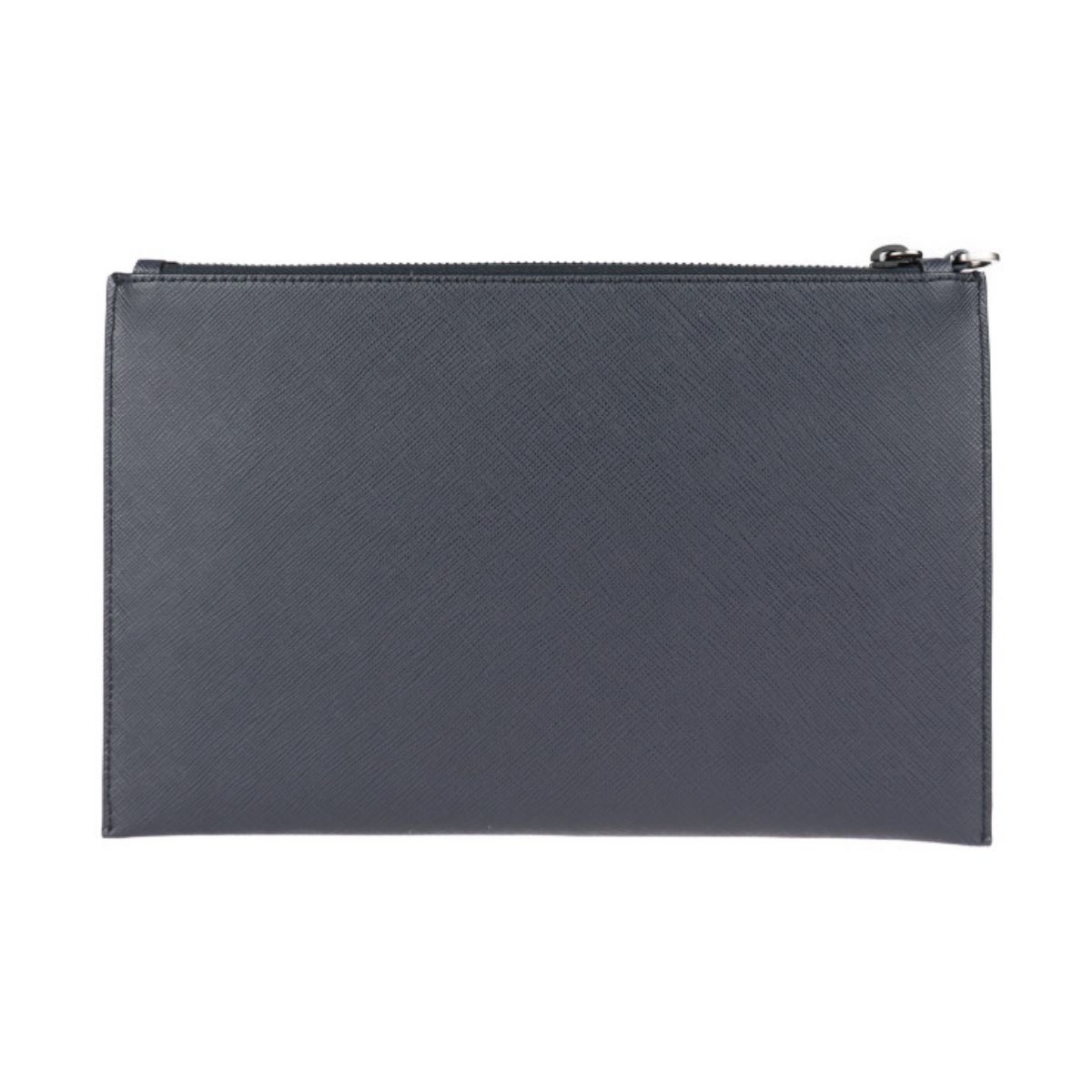 Prada Blue Saffiano Leather Briefcase Clutch 2NG05V