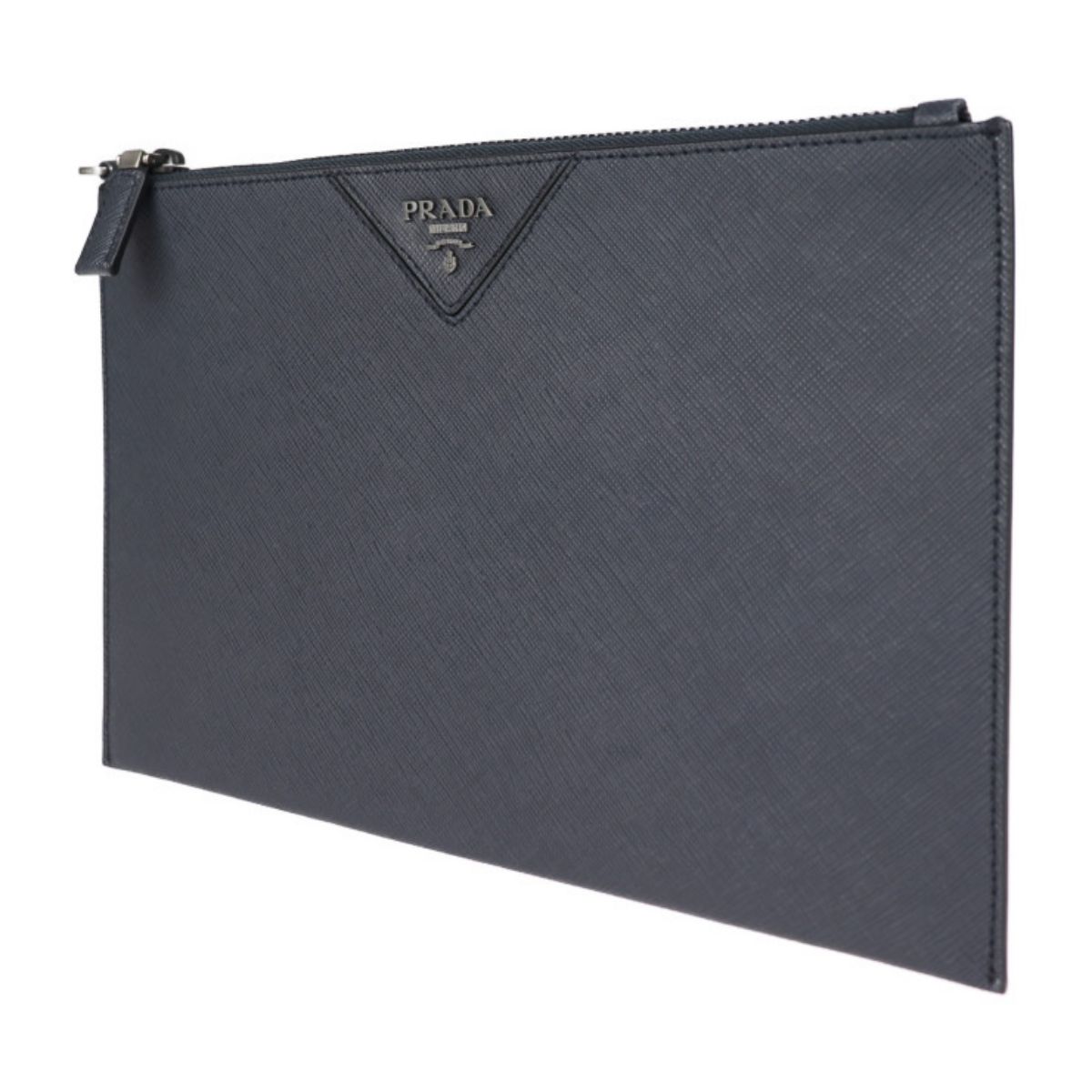 Prada Blue Saffiano Leather Briefcase Clutch 2NG05V