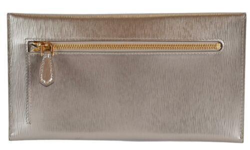 Prada Busta Con Pattina Gold Vitello Move Leather Envelope Wallet 1MF175