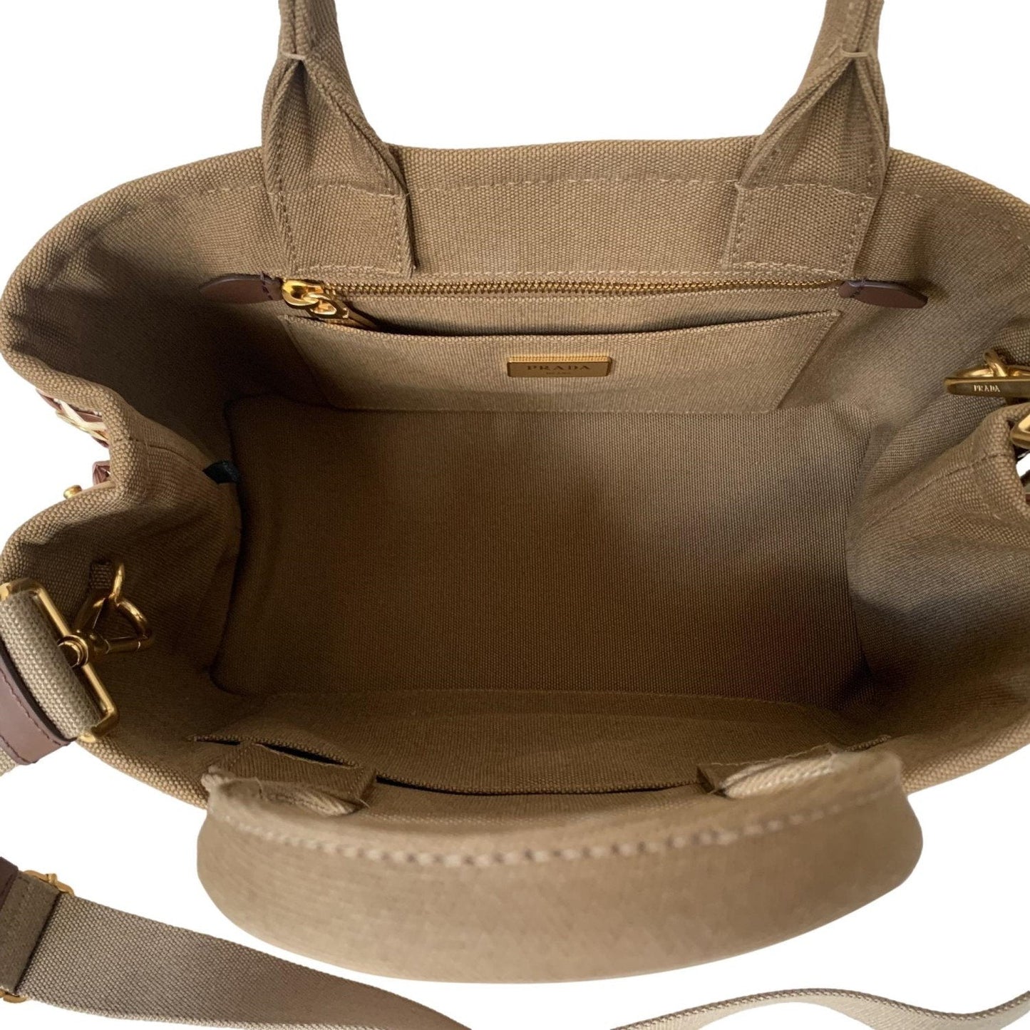 Prada Canapa Ecru Tan Woven Straw Tote Satchel Handbag 1BG155