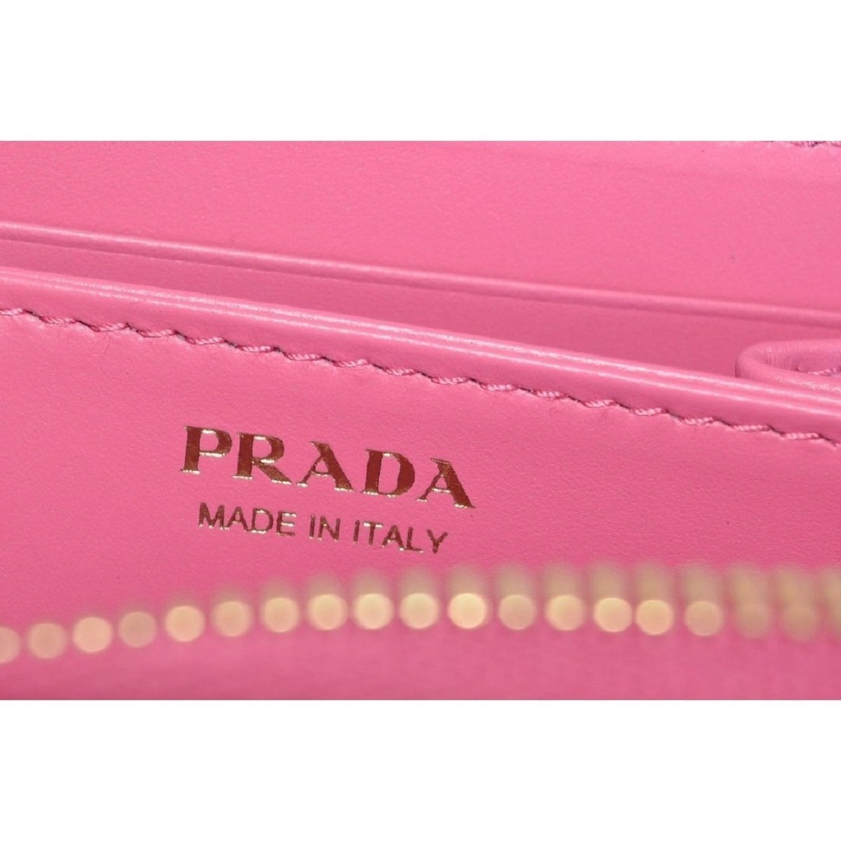 Prada Fuxia Pink Saffiano Leather Zip Around Coin Purse Wallet 1MM268 2EZZ