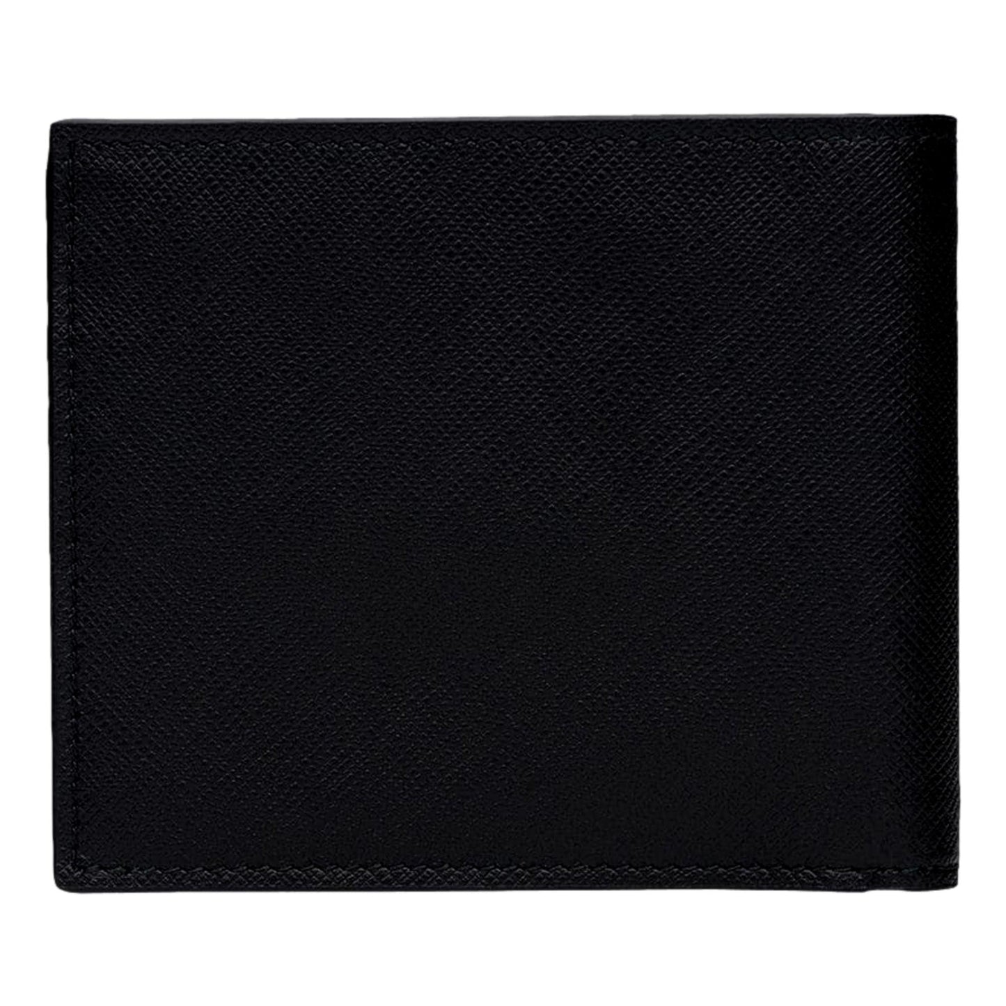 Prada Men's Nero Black Saffiano Leather Logo Billfold Bifold Wallet