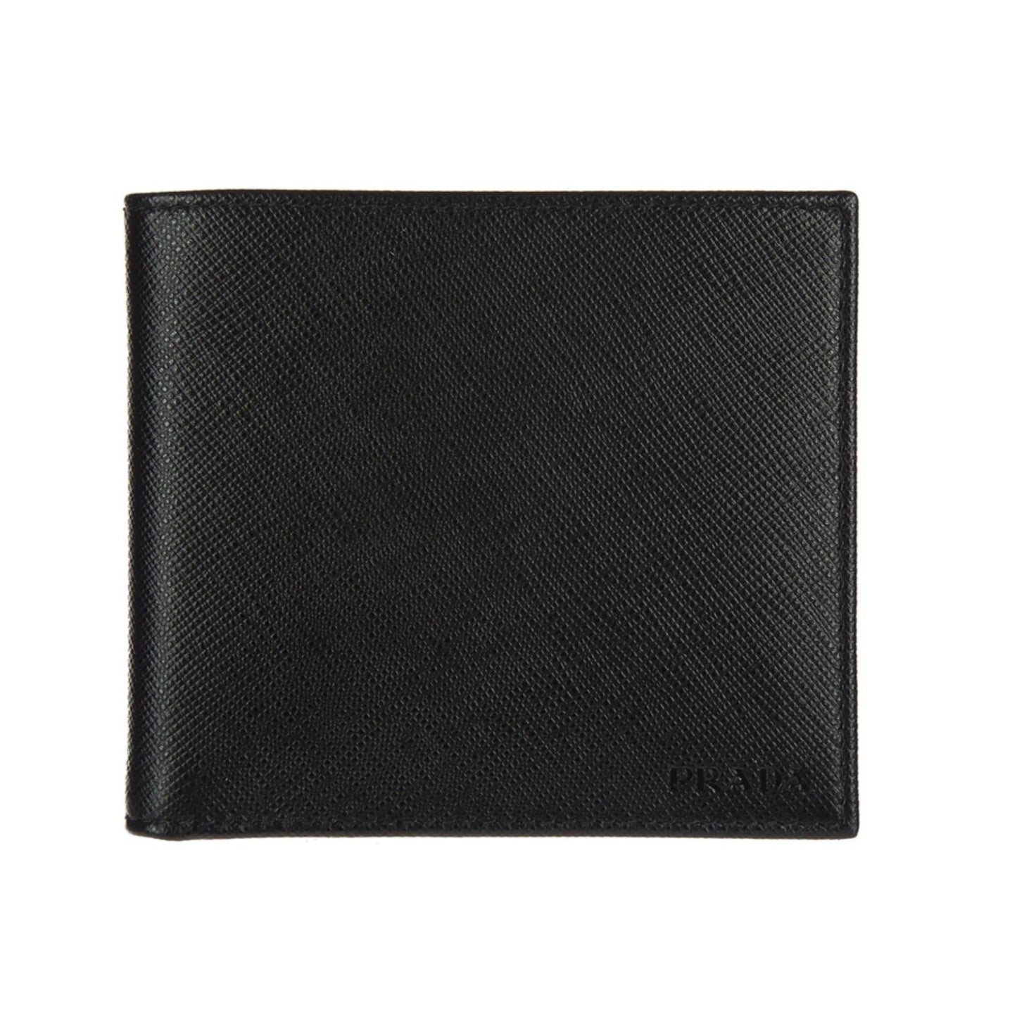 Prada Mens Nero Black Saffiano Leather Billfold Bifold Wallet