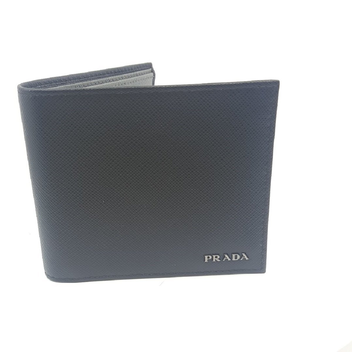 Prada Mens Saffiano Leather Black Bifold Wallet 2MO513