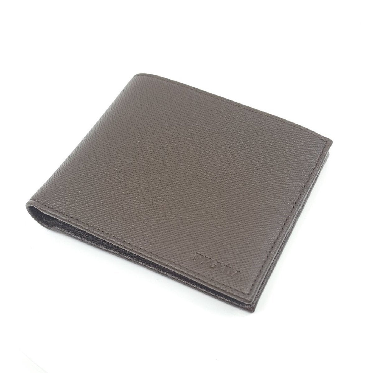 Prada Mens Saffiano Leather Caffe Brown Bifold Wallet 2MO513