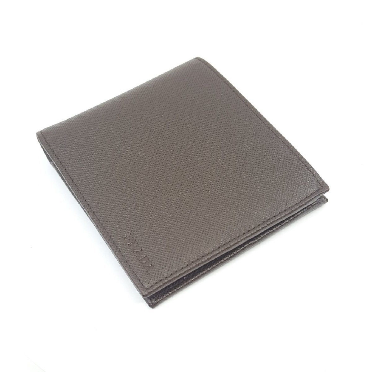 Prada Mens Saffiano Leather Caffe Brown Bifold Wallet 2MO513