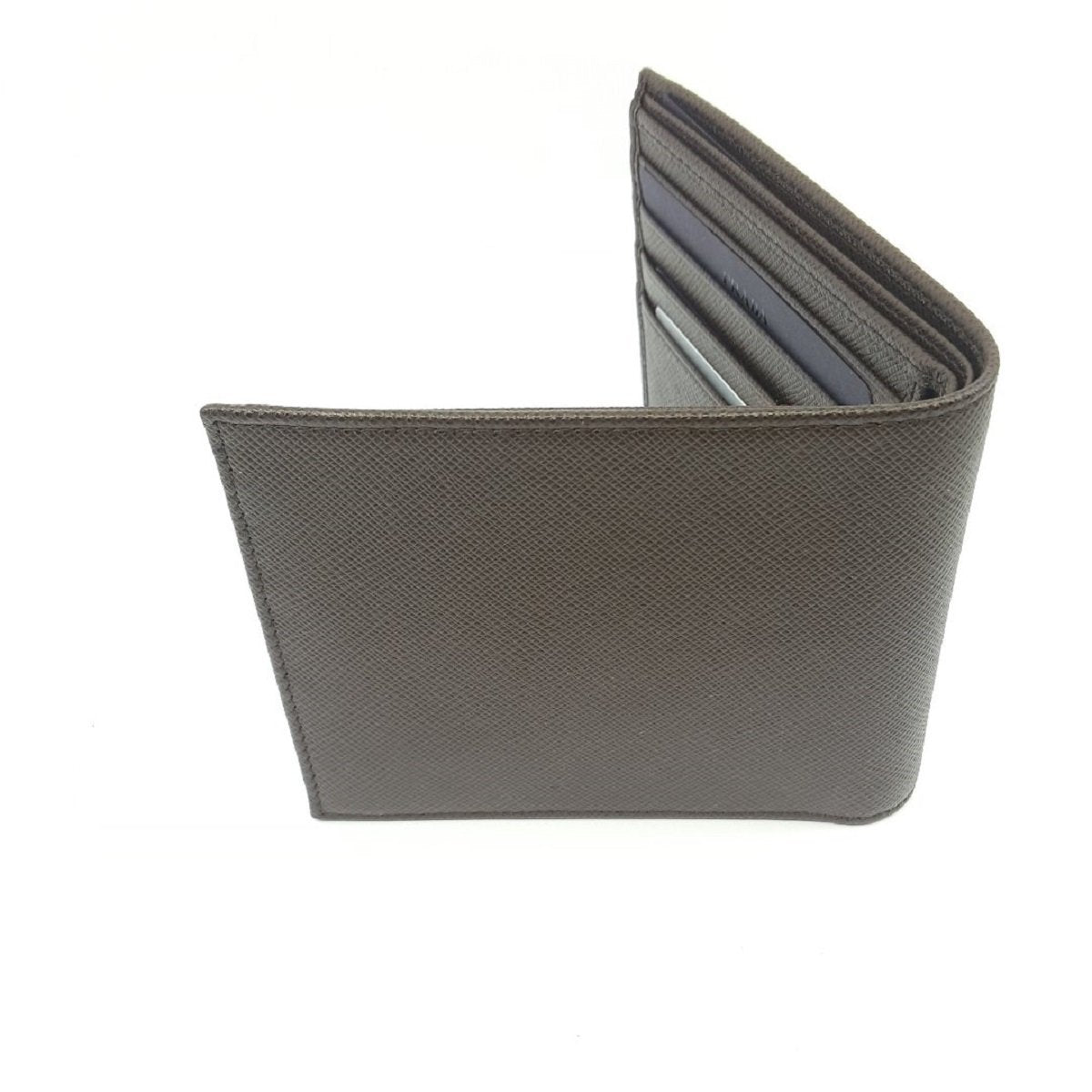 Prada Mens Saffiano Leather Caffe Brown Bifold Wallet 2MO513