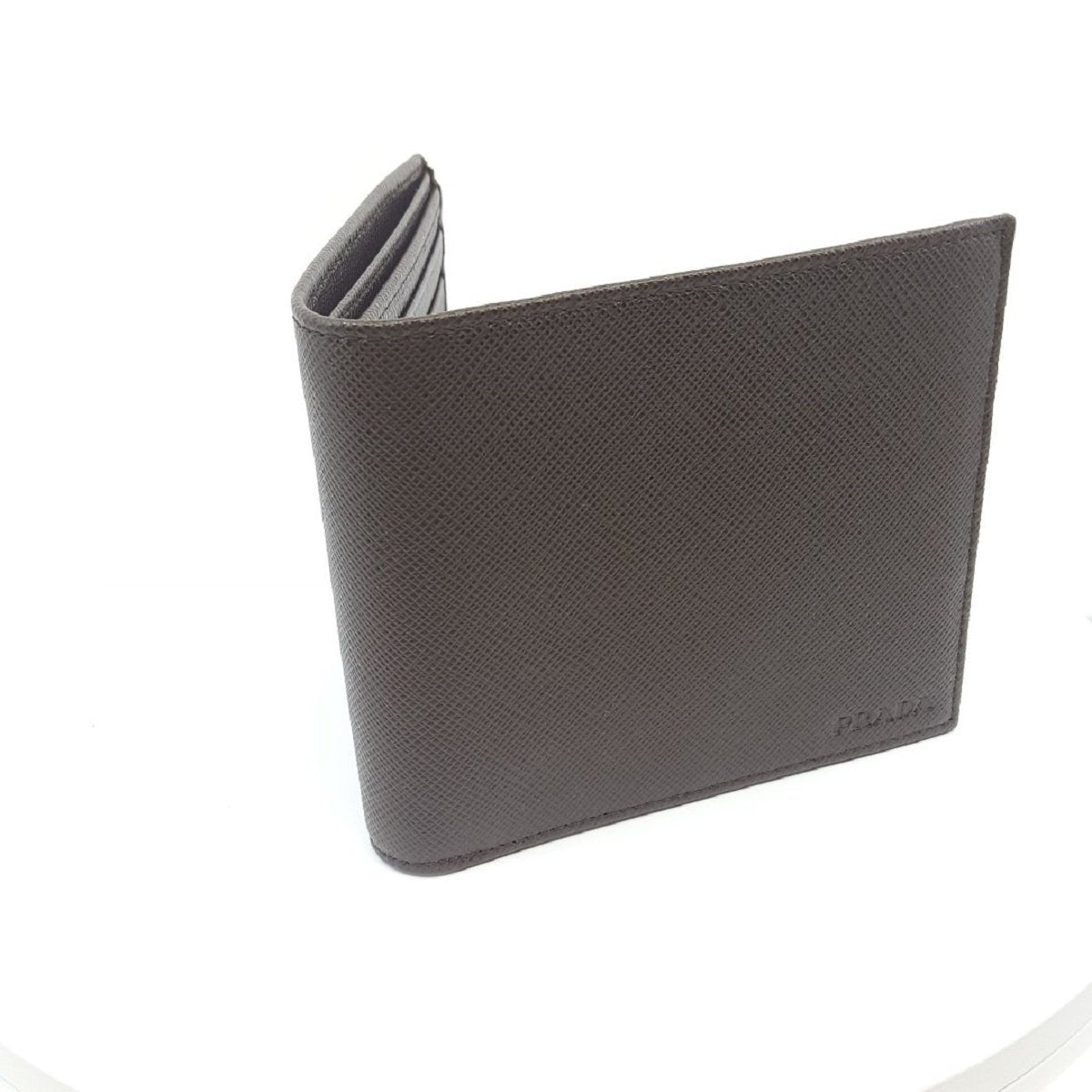 Prada Mens Saffiano Leather Caffe Brown Bifold Wallet 2MO513