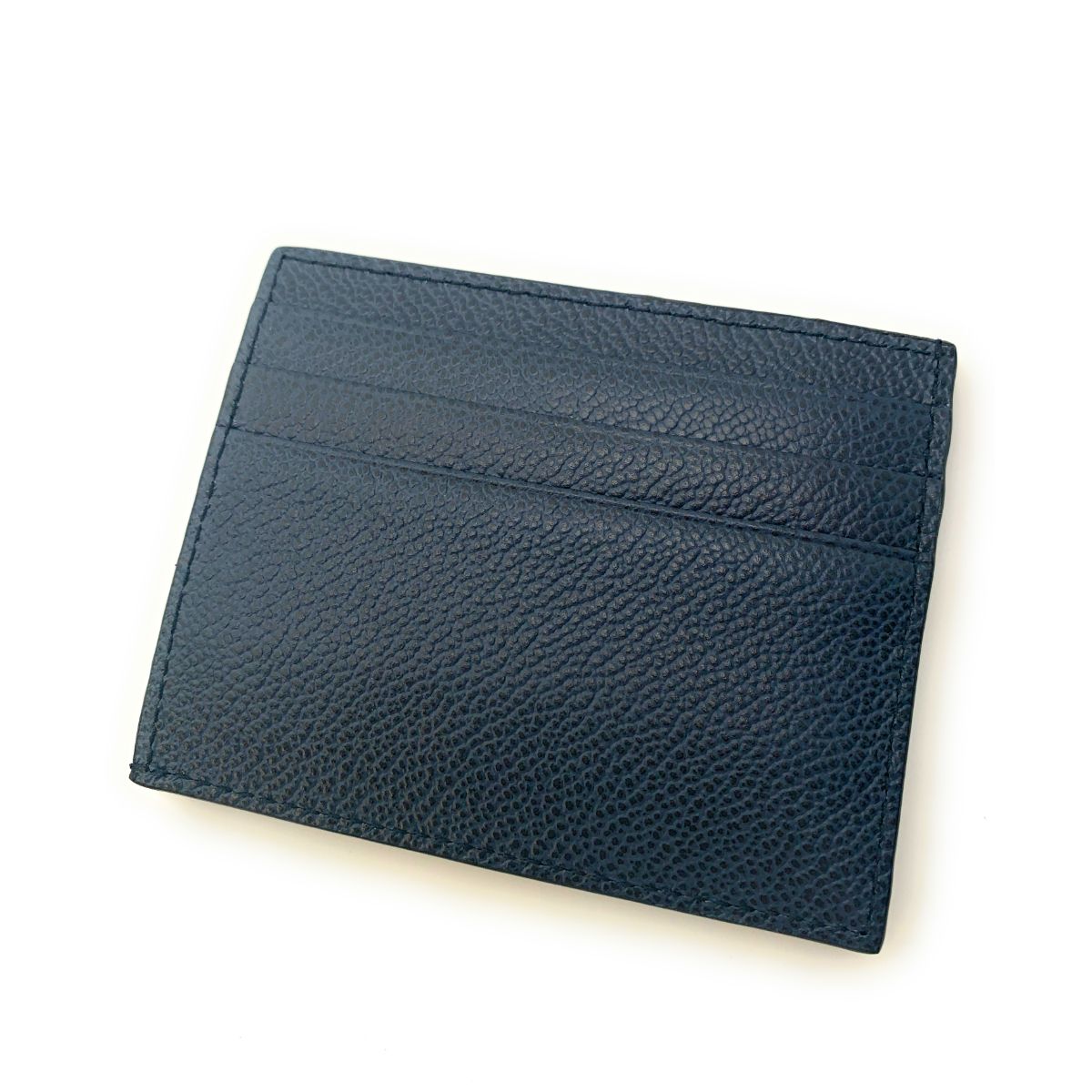 Prada Mens Vitello Micro Grain Bicolor Navy Card Holder 2MC223