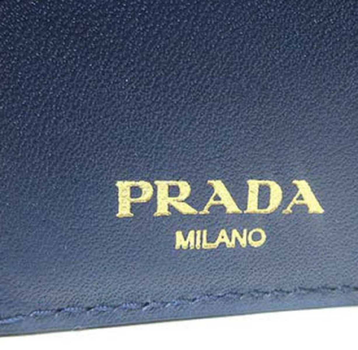 Prada Portafoglio Pattina Bluette Mare Vitello Move CO Leather Wallet