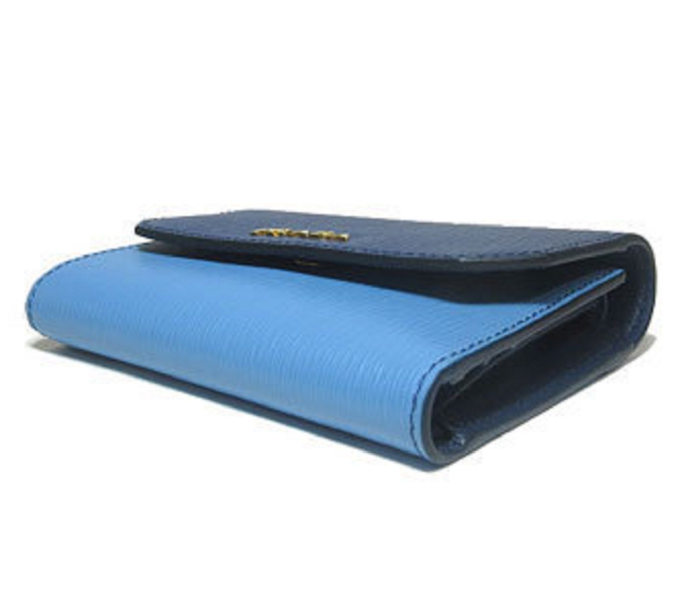 Prada Portafoglio Pattina Bluette Mare Vitello Move CO Leather Wallet