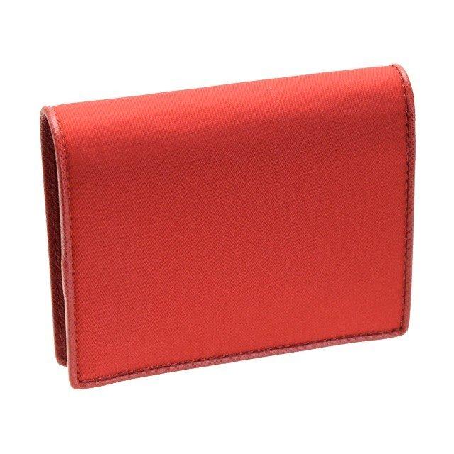 Prada Portafoglio Verticale Rosso Red Tessuto Leather Wallet 1MV204
