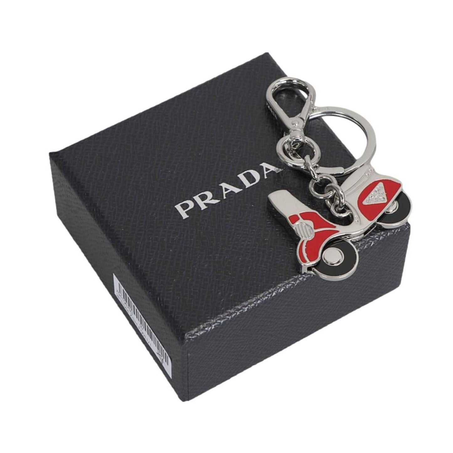 Prada Rosso Red Metal Vespa Scooter Keychain