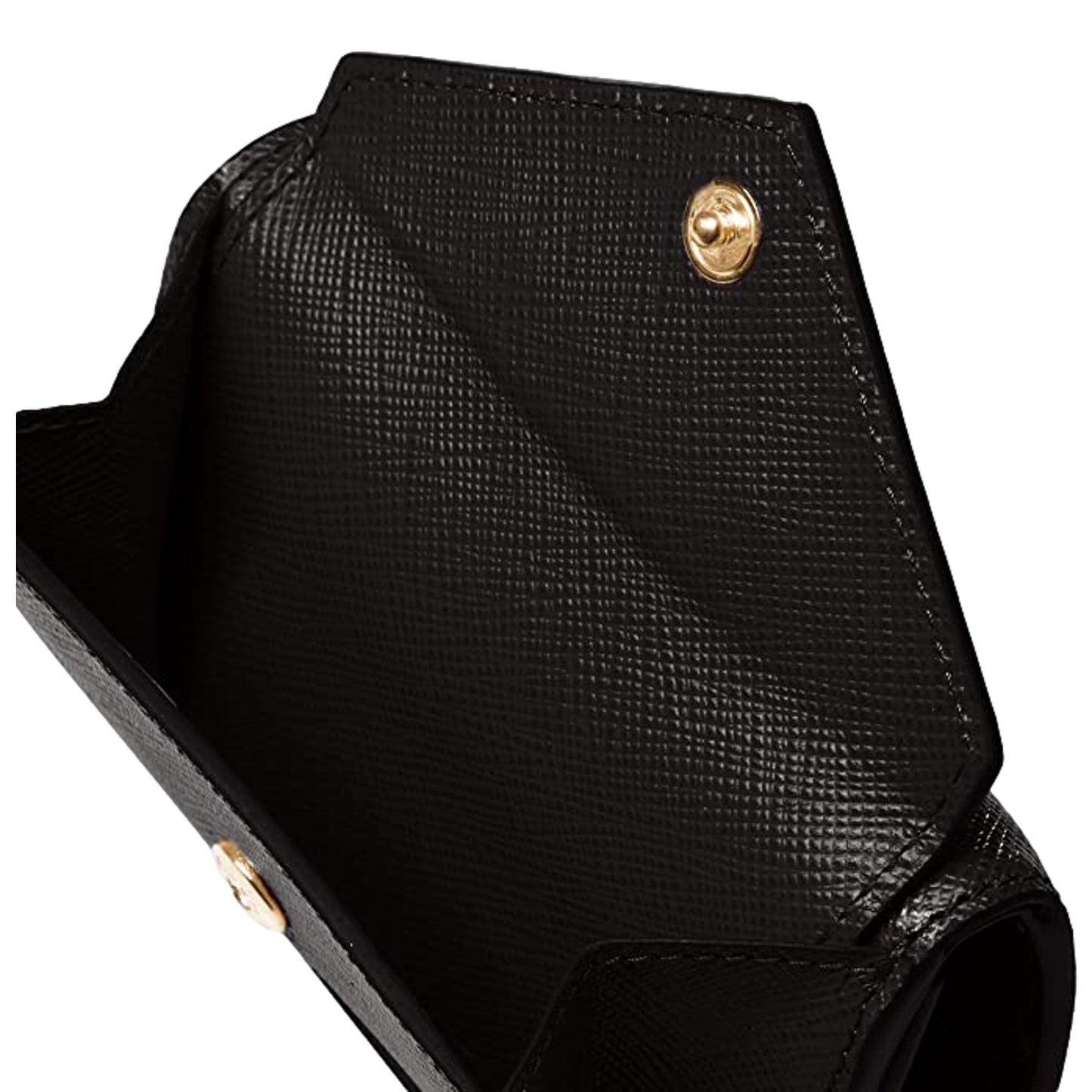 Prada Saffiano Black Leather Envelope Trifold Wallet