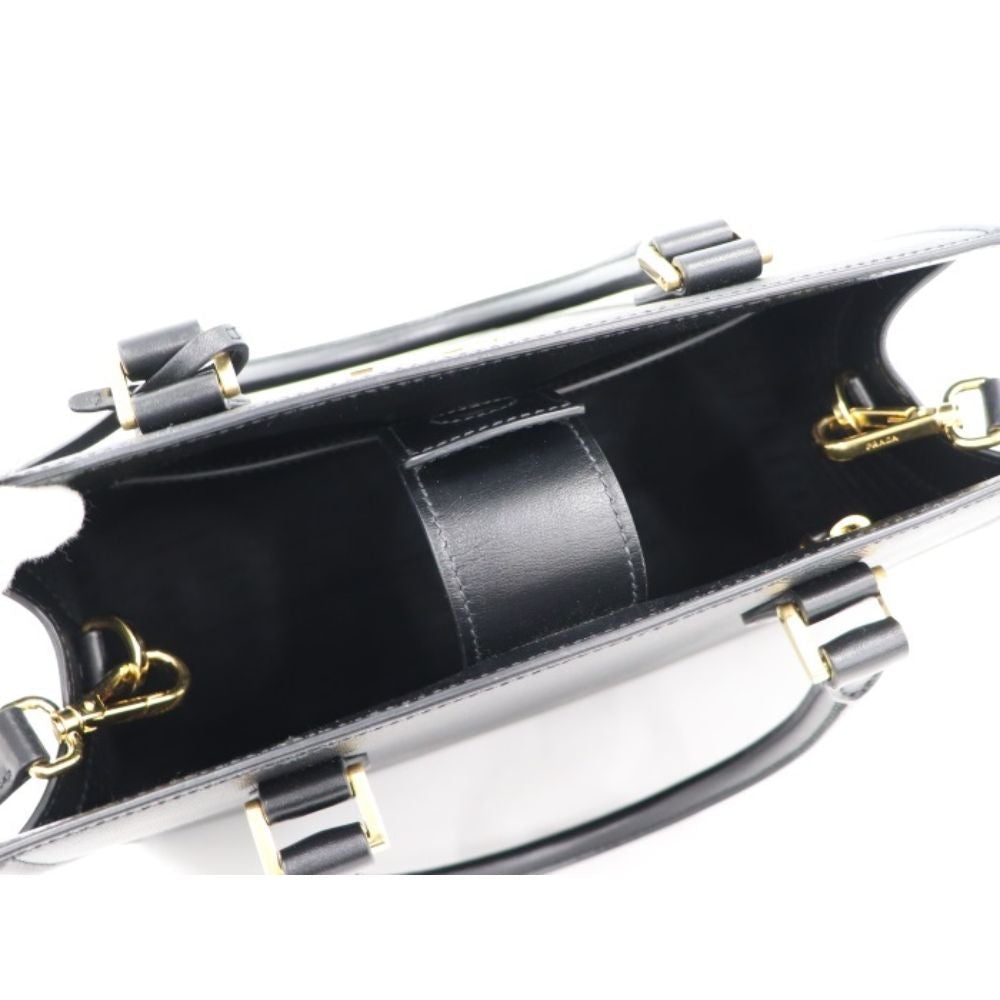 Prada Saffiano Lux Black Medium Satchel Handbag