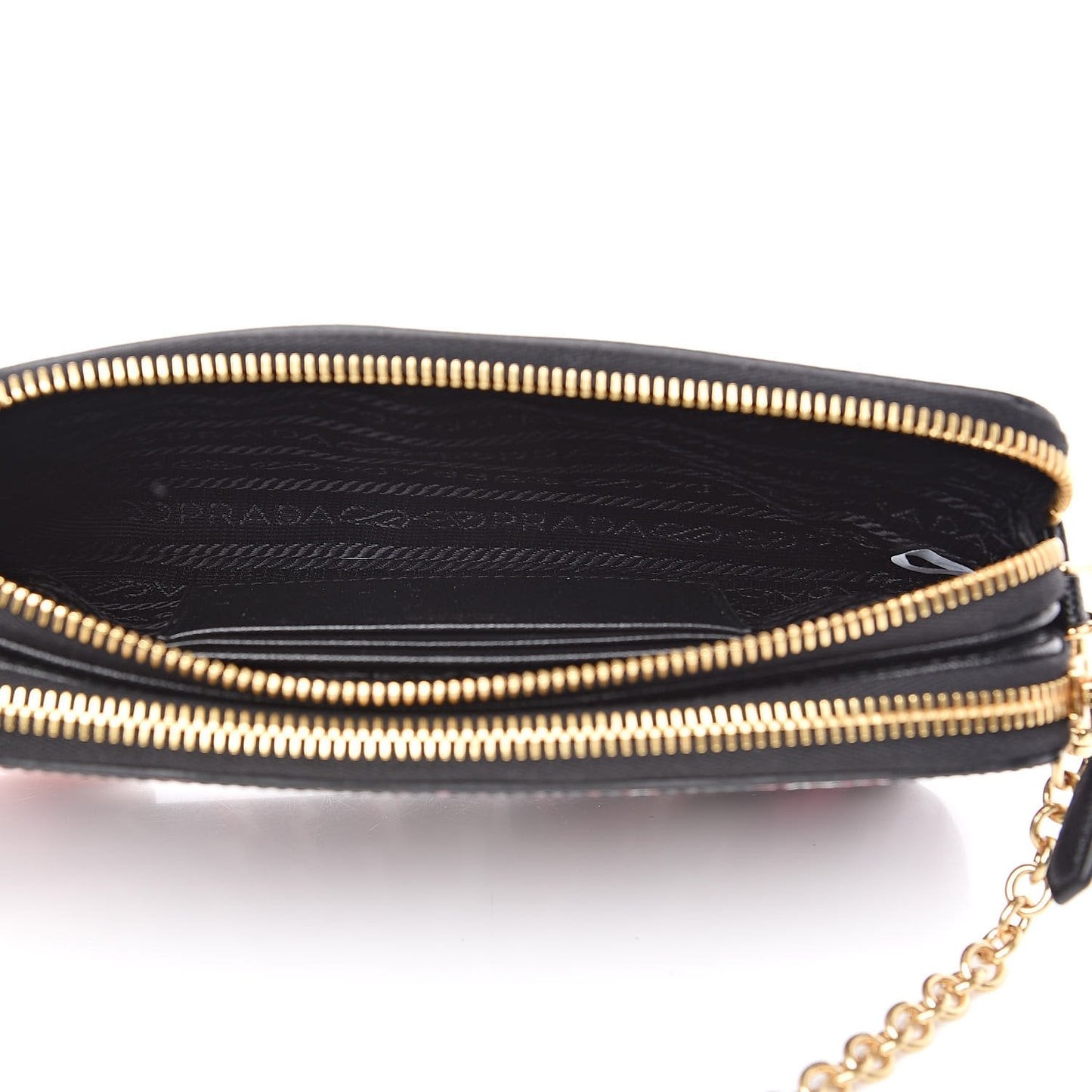 Prada Saffiano Thunder Print Mini Zip Crossbody Bag Lacca 1DH010