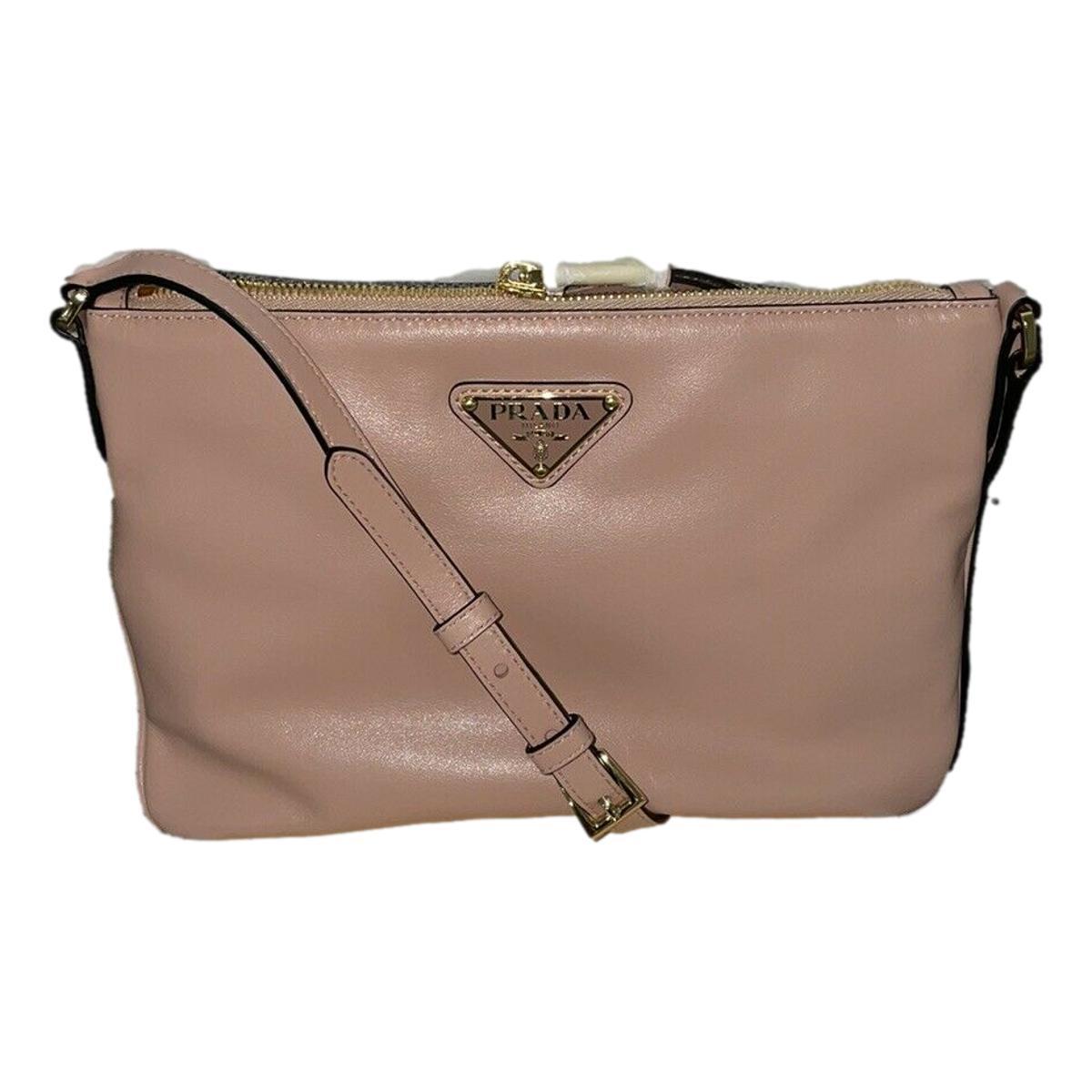 Prada Shiny Light Calf Rosa Pink Cross Body Bag 1BH173