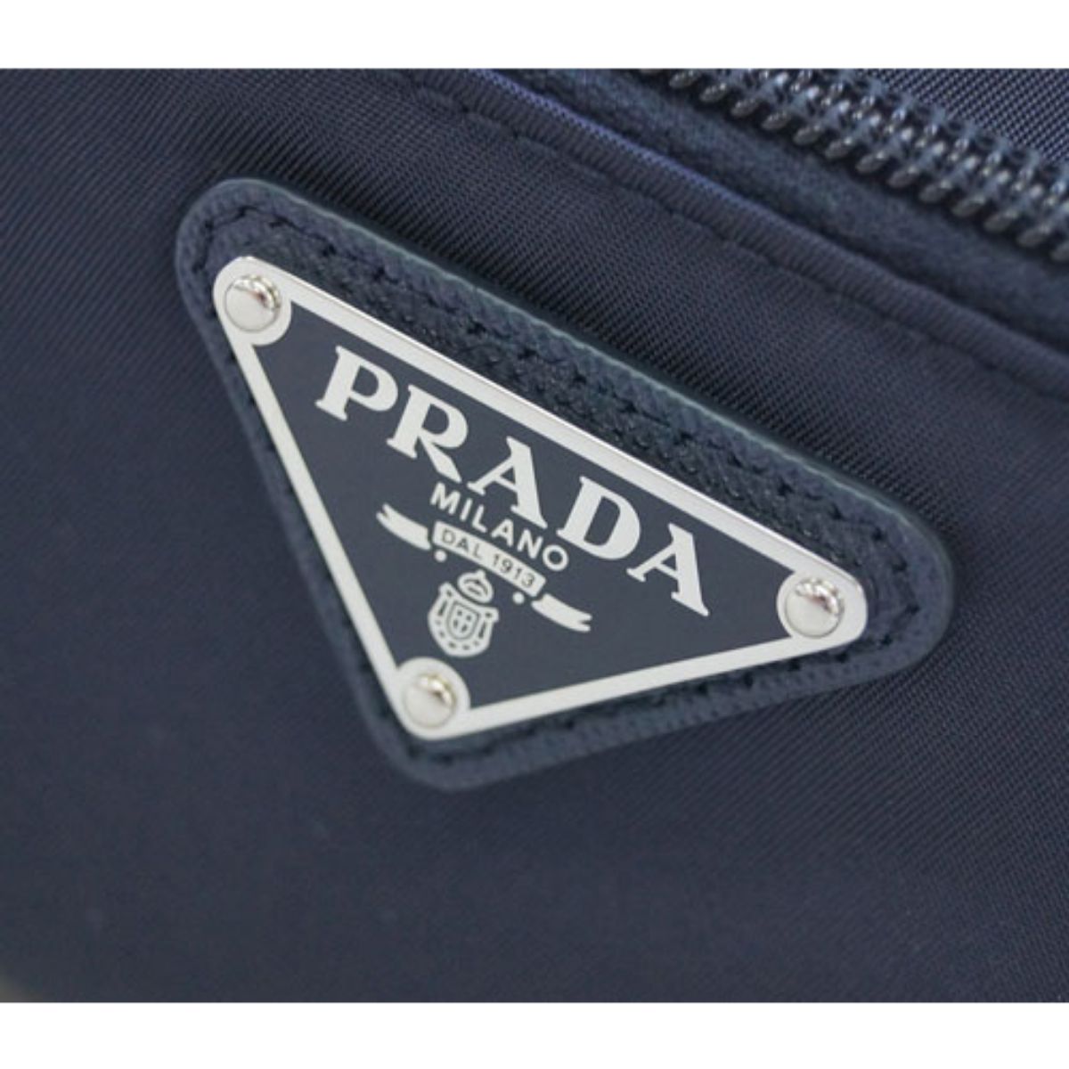Prada Tessuto Nylon Mens Necessaire Toiletry Travel Bag Blue 2NA028