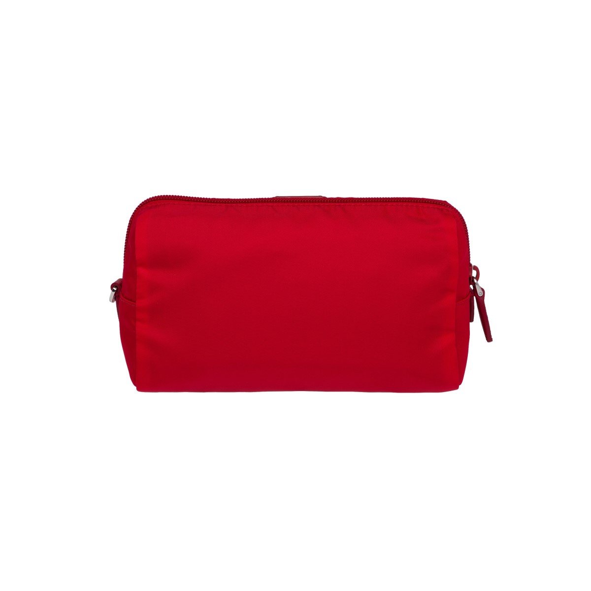 Prada Necessaire Tessuto Nylon Red Triangle Logo Toiletry Case 1NA693