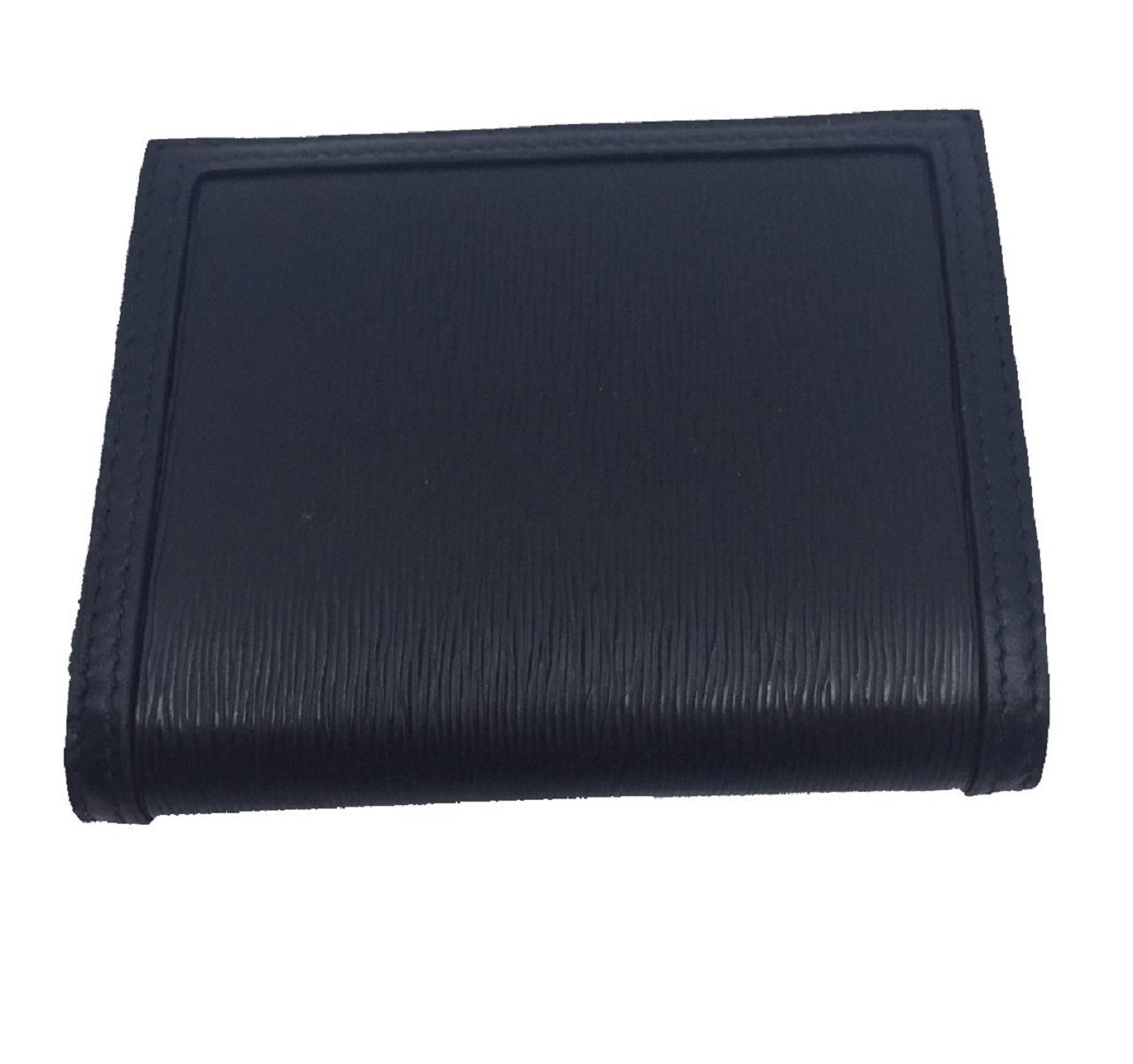 Prada Vitello Move Black Bifold Leather Flap Bow Snap Wallet 1MV204