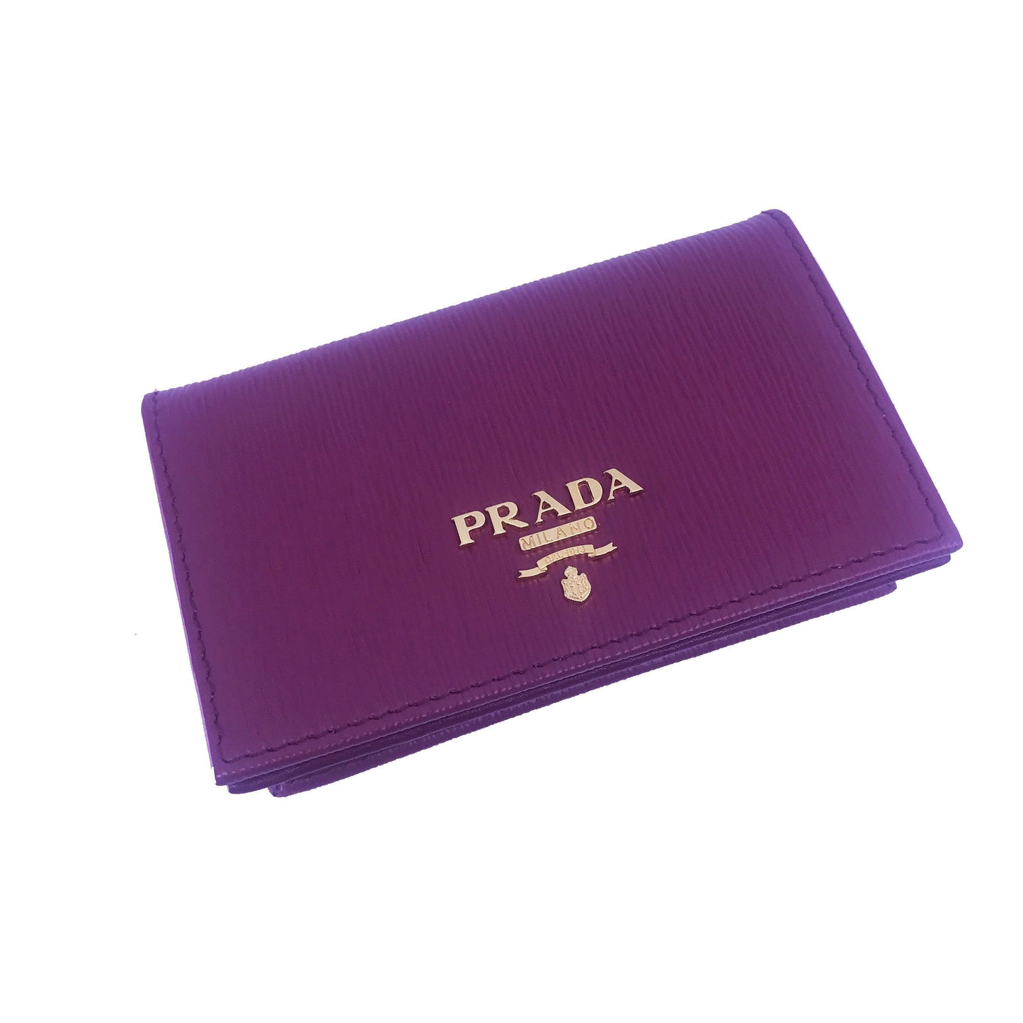 Prada Vitello Move Card Holder Ibisco Pink Leather Pouch Wallet