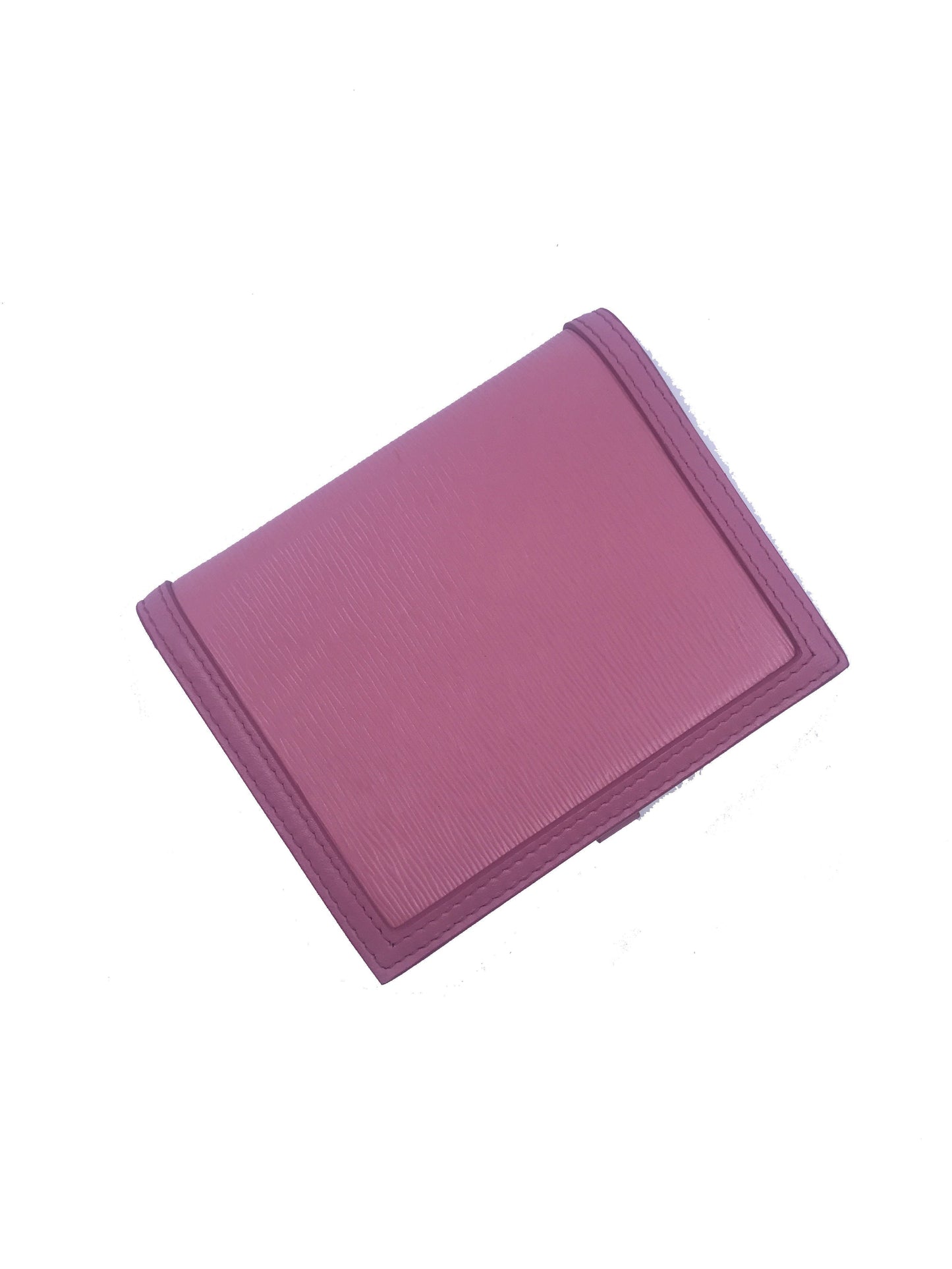 Prada Vitello Move Leather Pink Bifold Bow Coin Purse Wallet
