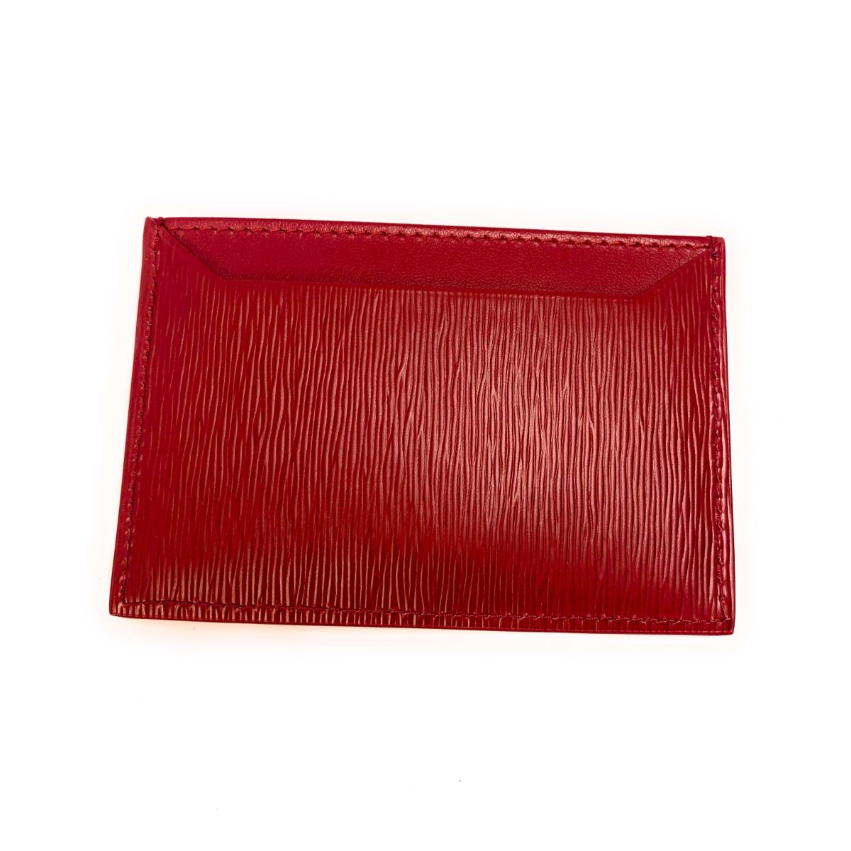 Prada Vitello Move Rubino Red Leather Card Holder Wallet 1MC208