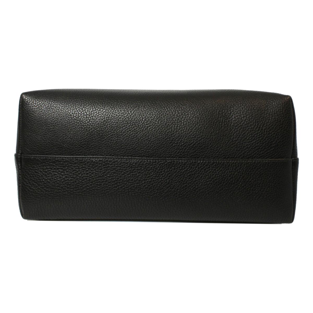 Prada Vitello Phenix Black Leather Satchel Shoulder Bag