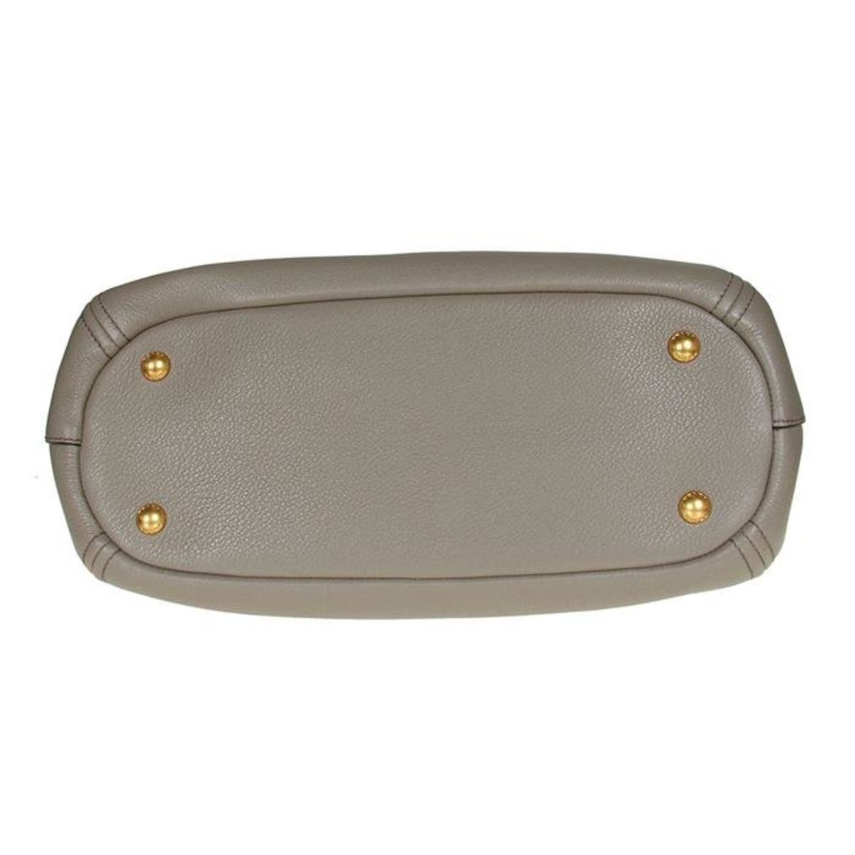 Prada Vitello Phenix Leather Convertible Zip Bag Argilla Grey 1BC032