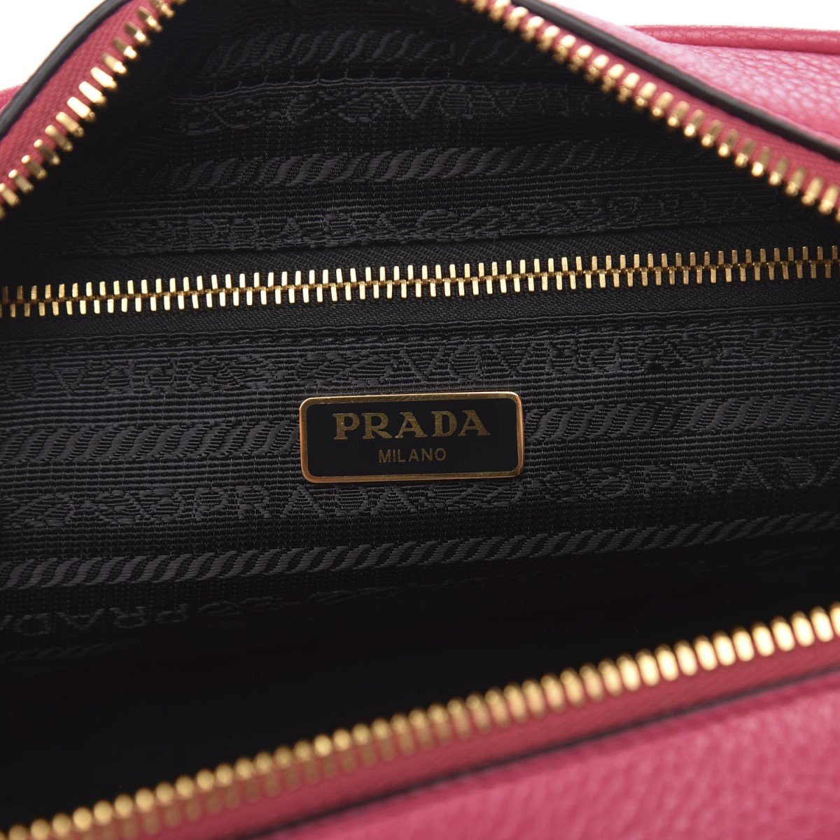 Prada Vitello Phenix Leather Peonia Pink Shoulder Camera Bag