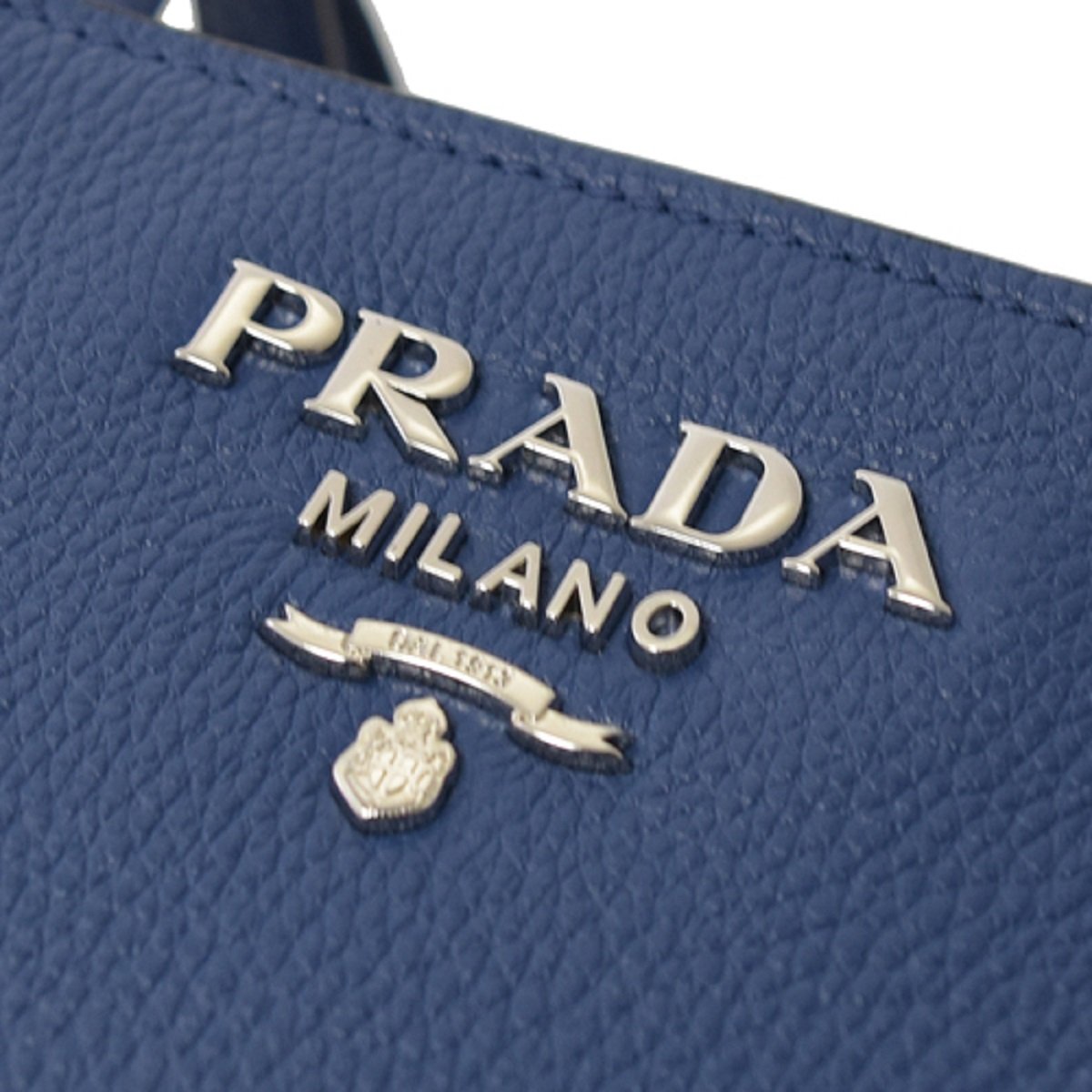 Prada Vitello Phenix Leather Shopping Tote Bag Bluette 1BG203