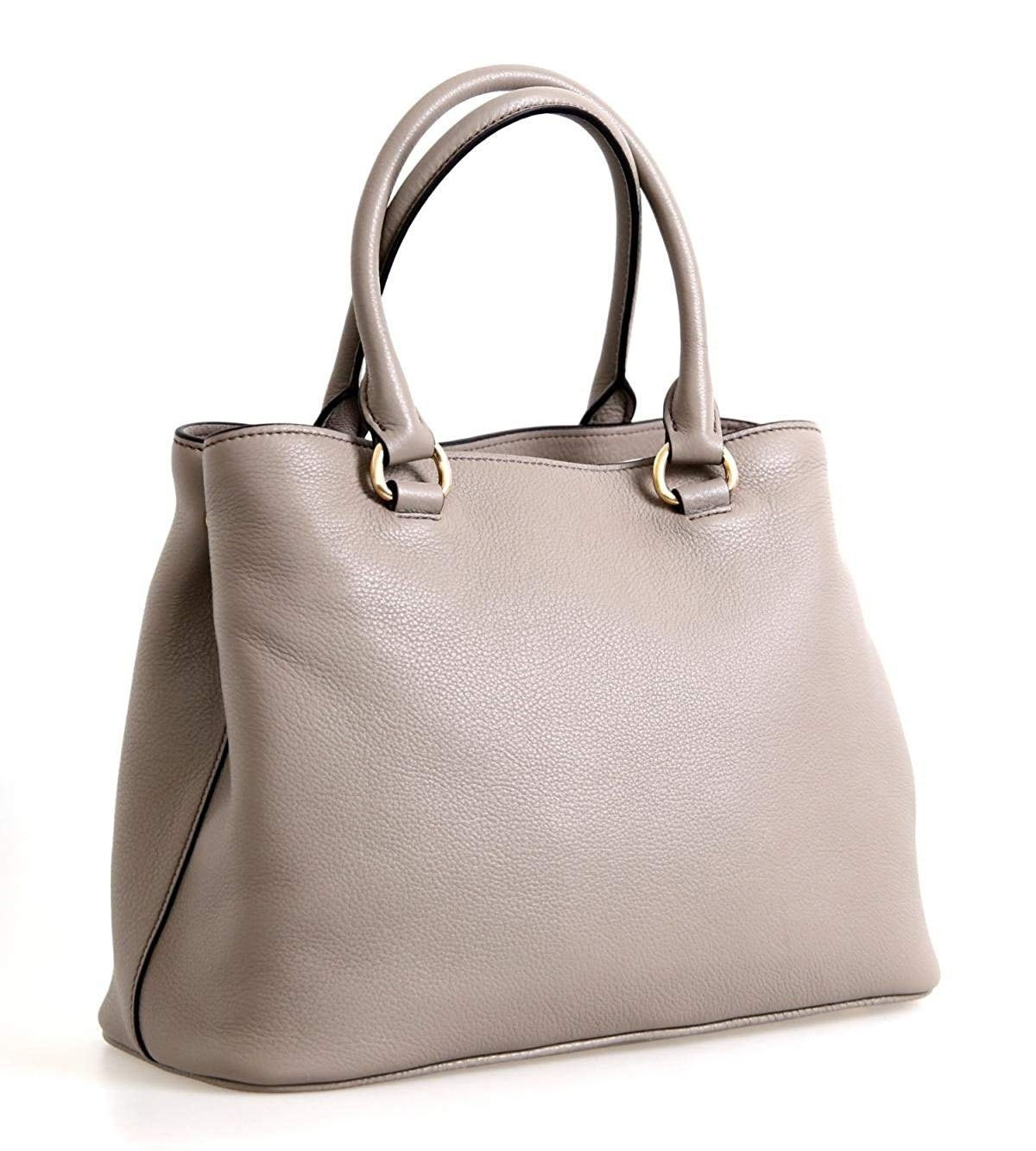 Prada Argilla Gray Vitello Phenix Leather Adjustable Tote Bag 1BA058
