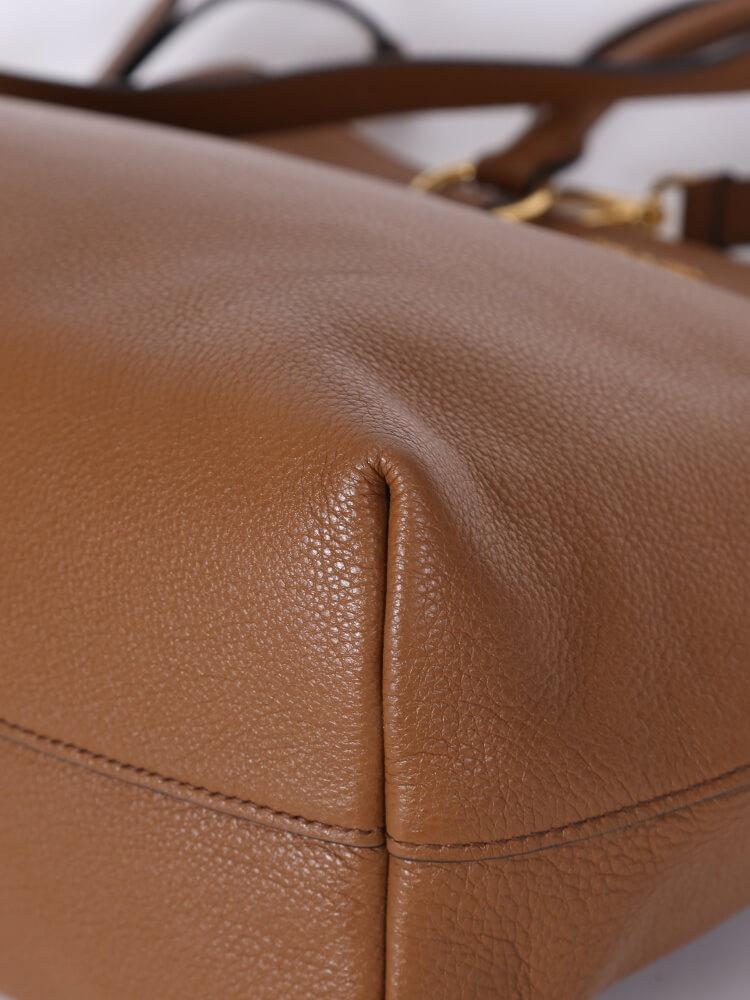 Prada Women's Brown Vitello Phenix Leather Handbag 1BA063