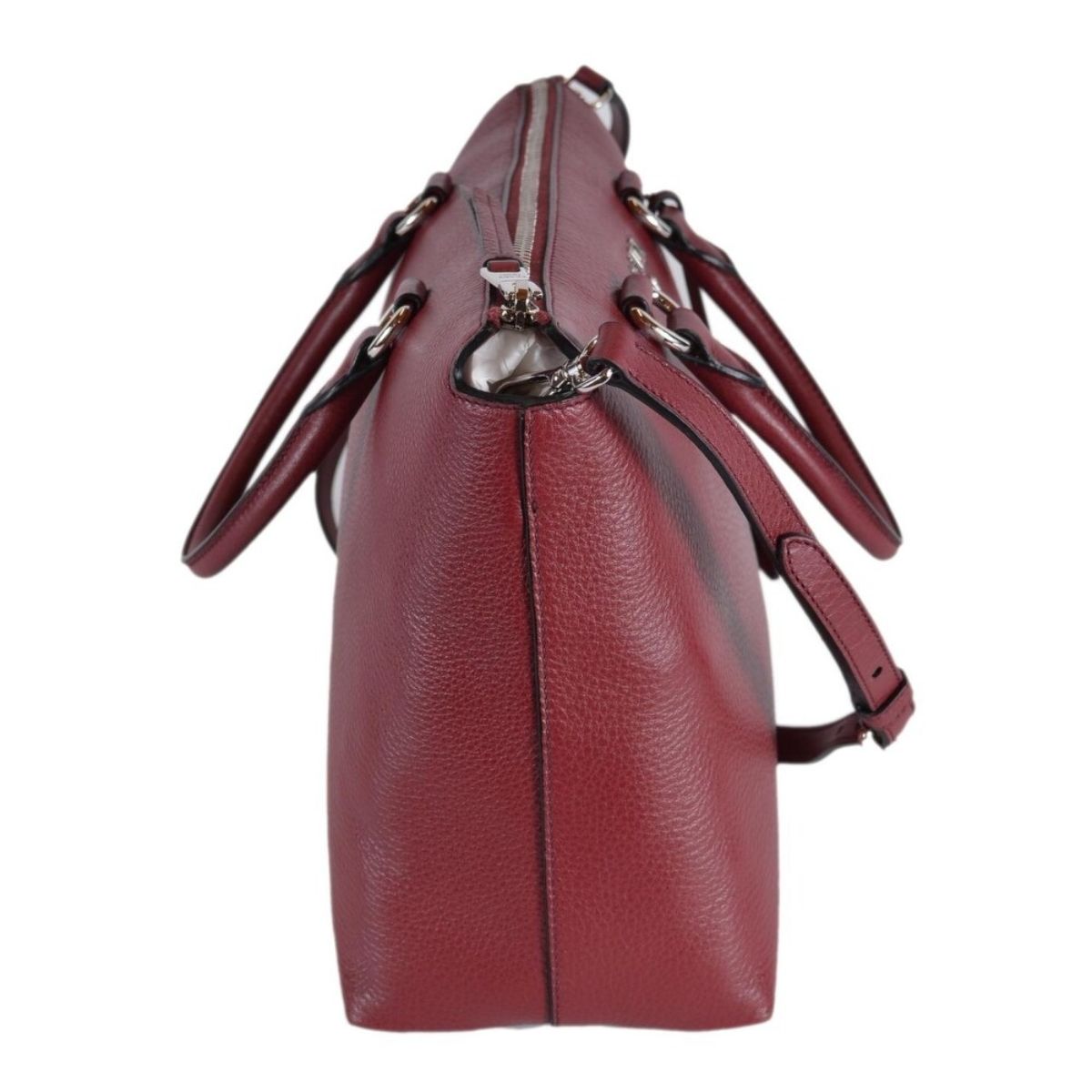 Prada Women's Rubino Red Vitello Phenix Leather Crossbody Handbag 1BA063