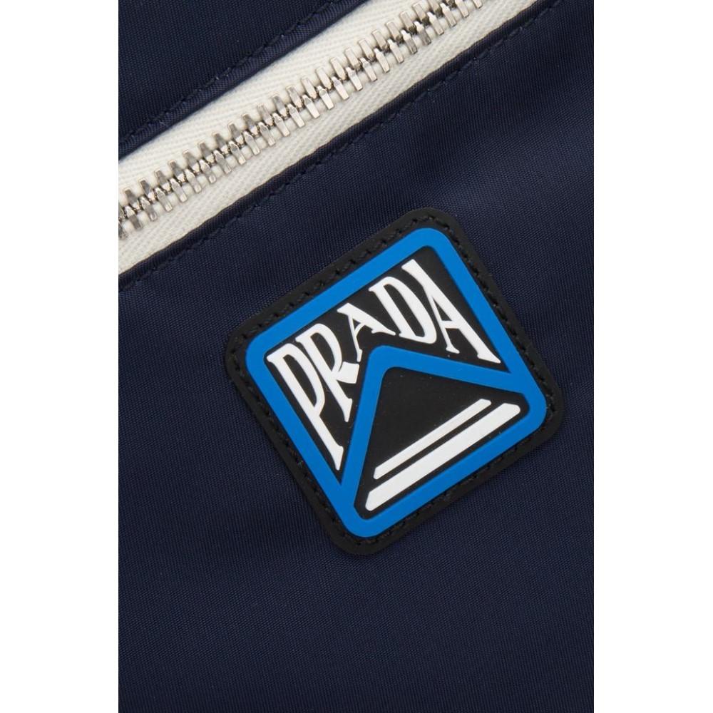 Prada Zaino Navy Tessuto Nylon Drawstring Backpack 2VZ030