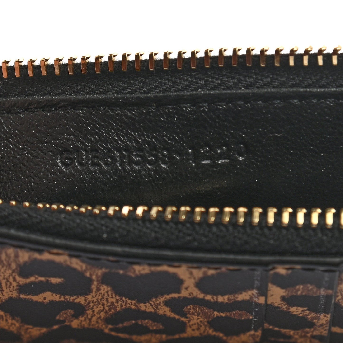 Saint Laurent Fragments Monogram Leopard Leather Wallet 611558