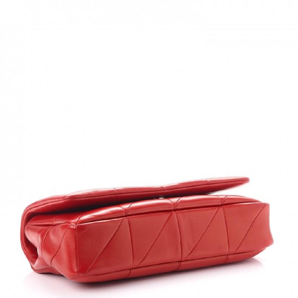 Saint Laurent Jamie Monogram "Carré Rive Gauche Red Lambskin Leather 515821