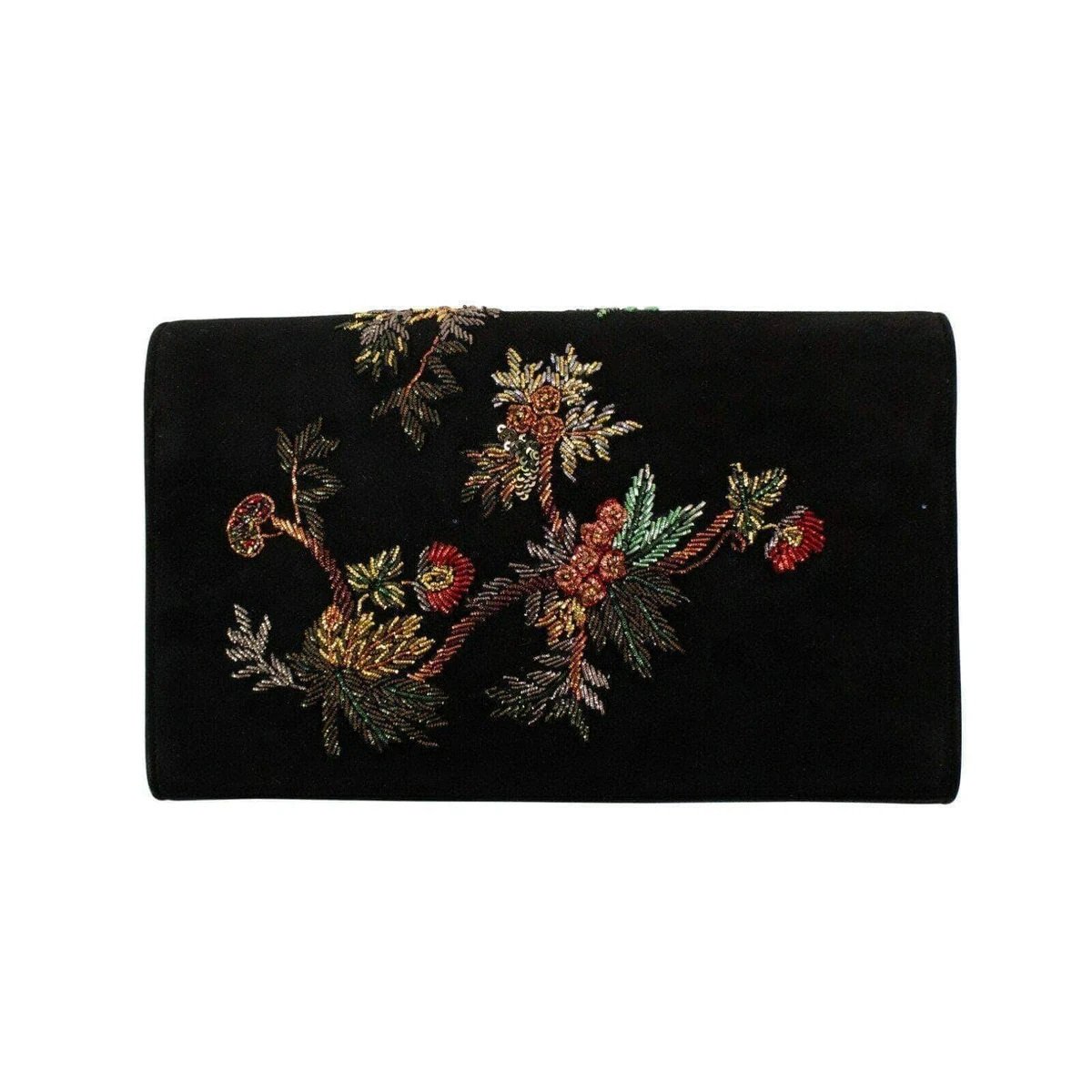 Saint Laurent Kate Black Suede Monogramme Embroidered Parrots 471286