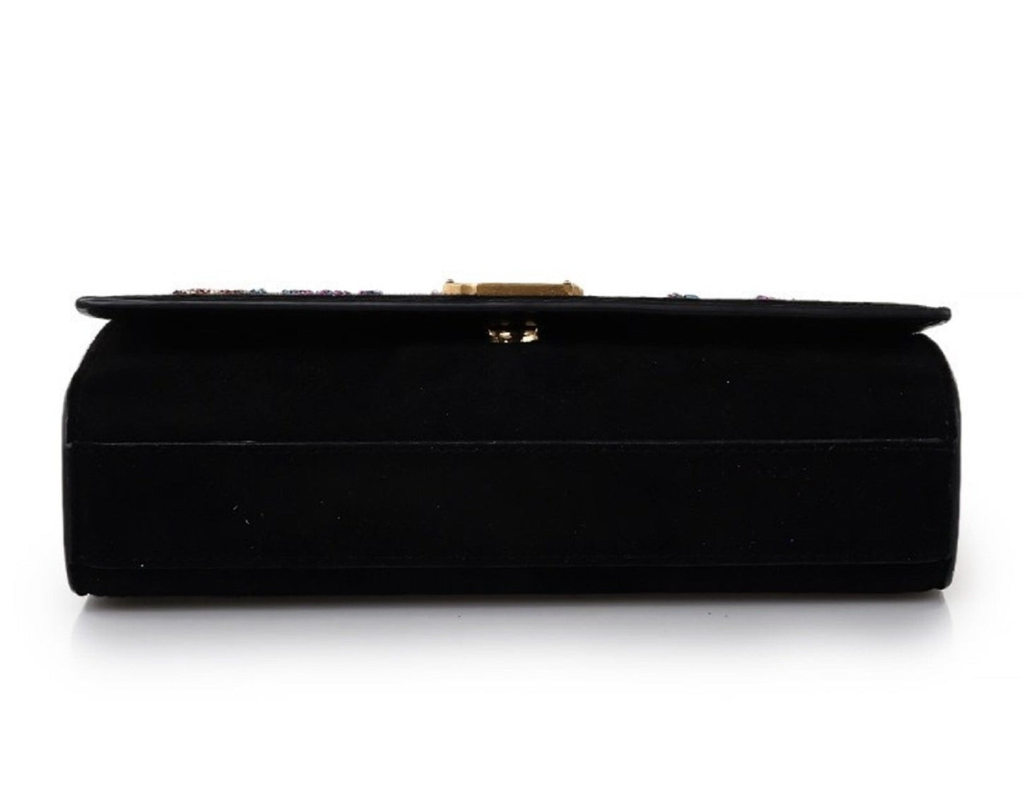 Saint Laurent Kate Black Suede Monogramme Embroidered Parrots 471286