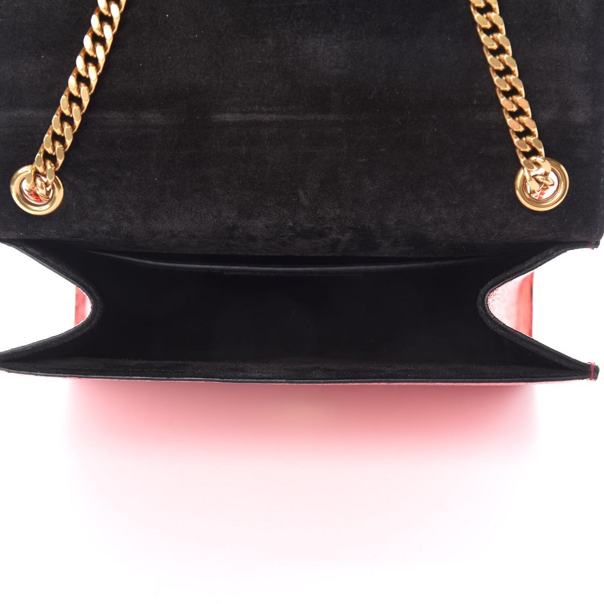 Saint Laurent Kate Monogramme Red Metallic Leather Crossbody Bag 469390