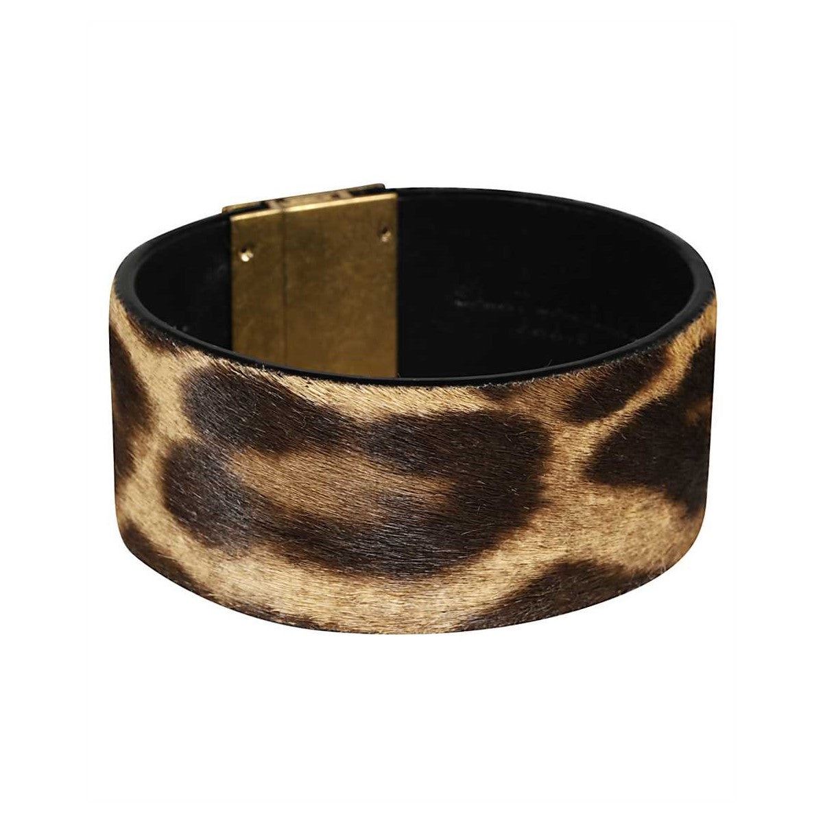 Saint Laurent Pony Hair Leopard Print Medium Bracelet 542012