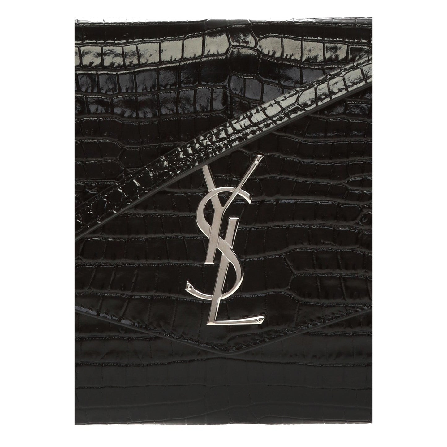 Saint Laurent Uptown Crocodile Embossed Leather Shoulder Bag 626675