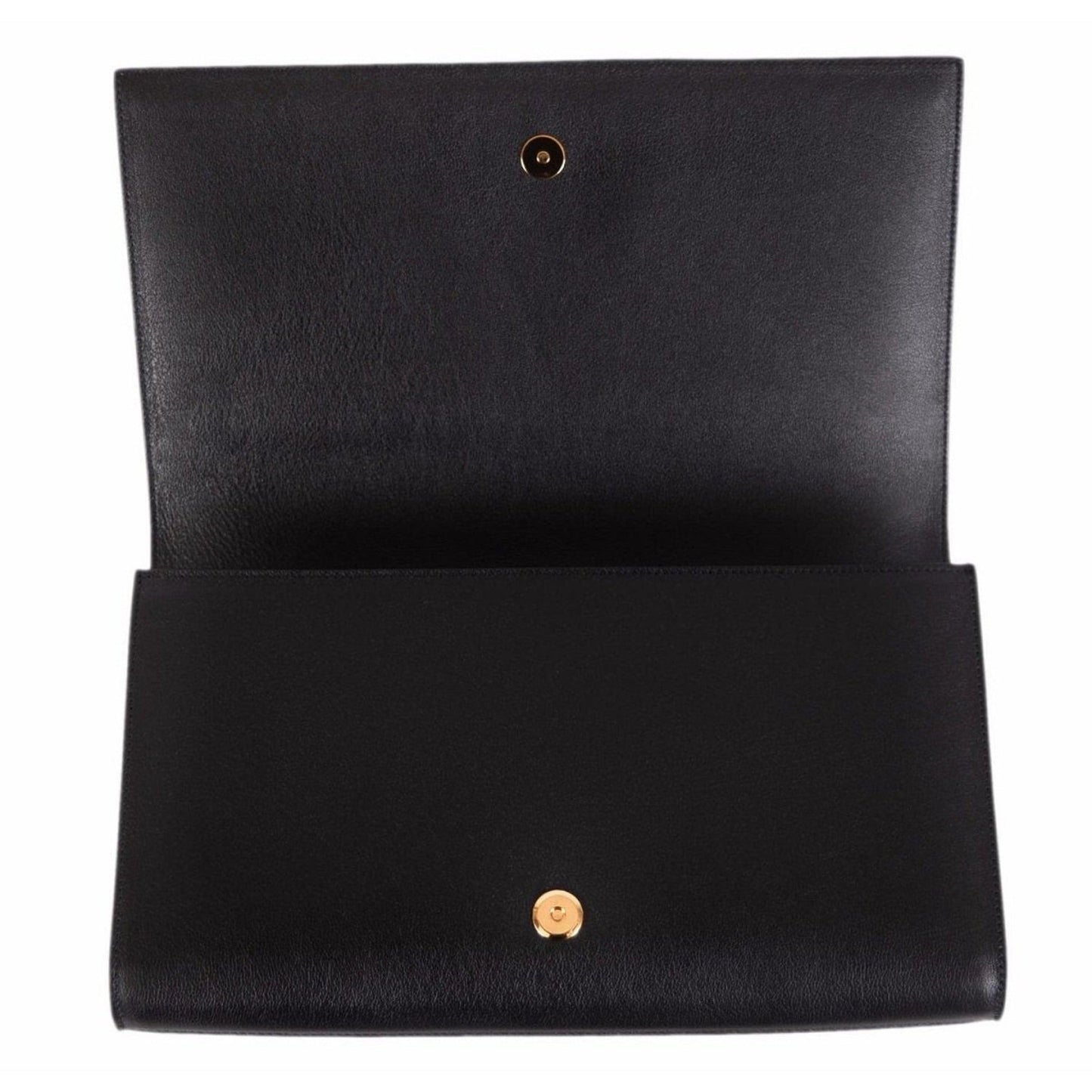 Saint Laurent YSL Belle de Jour Leather Black Large Clutch Bag