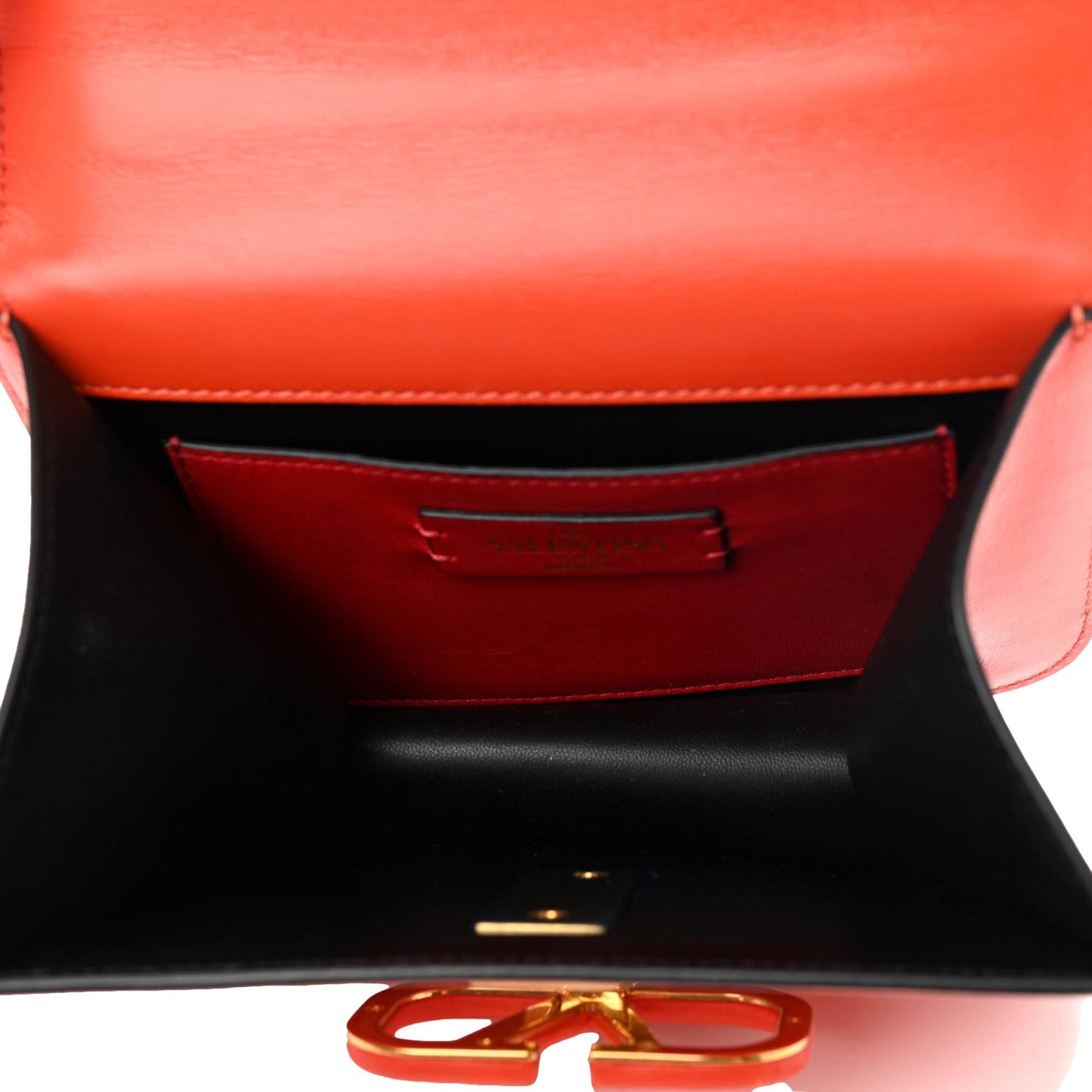 Valentino Garavani VSling 2 Way Orange Leather Crossbody Bag
